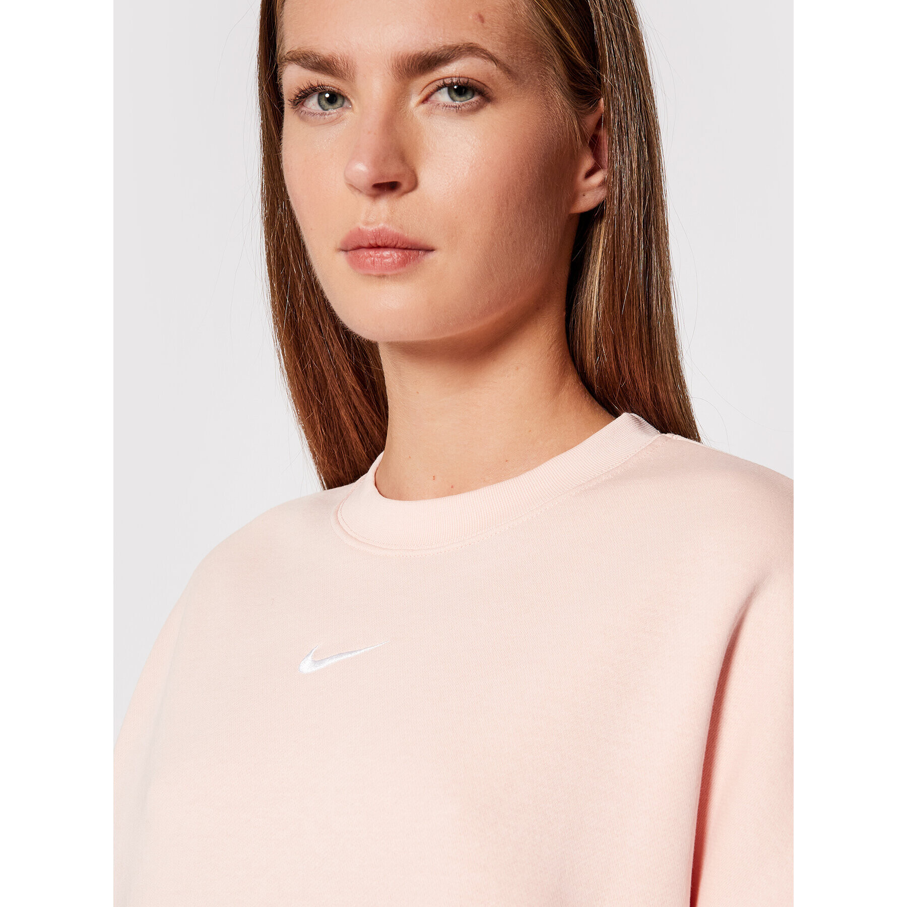 Nike Суитшърт Sportswear Collection Essentials DJ7665 Розов Oversize - Pepit.bg