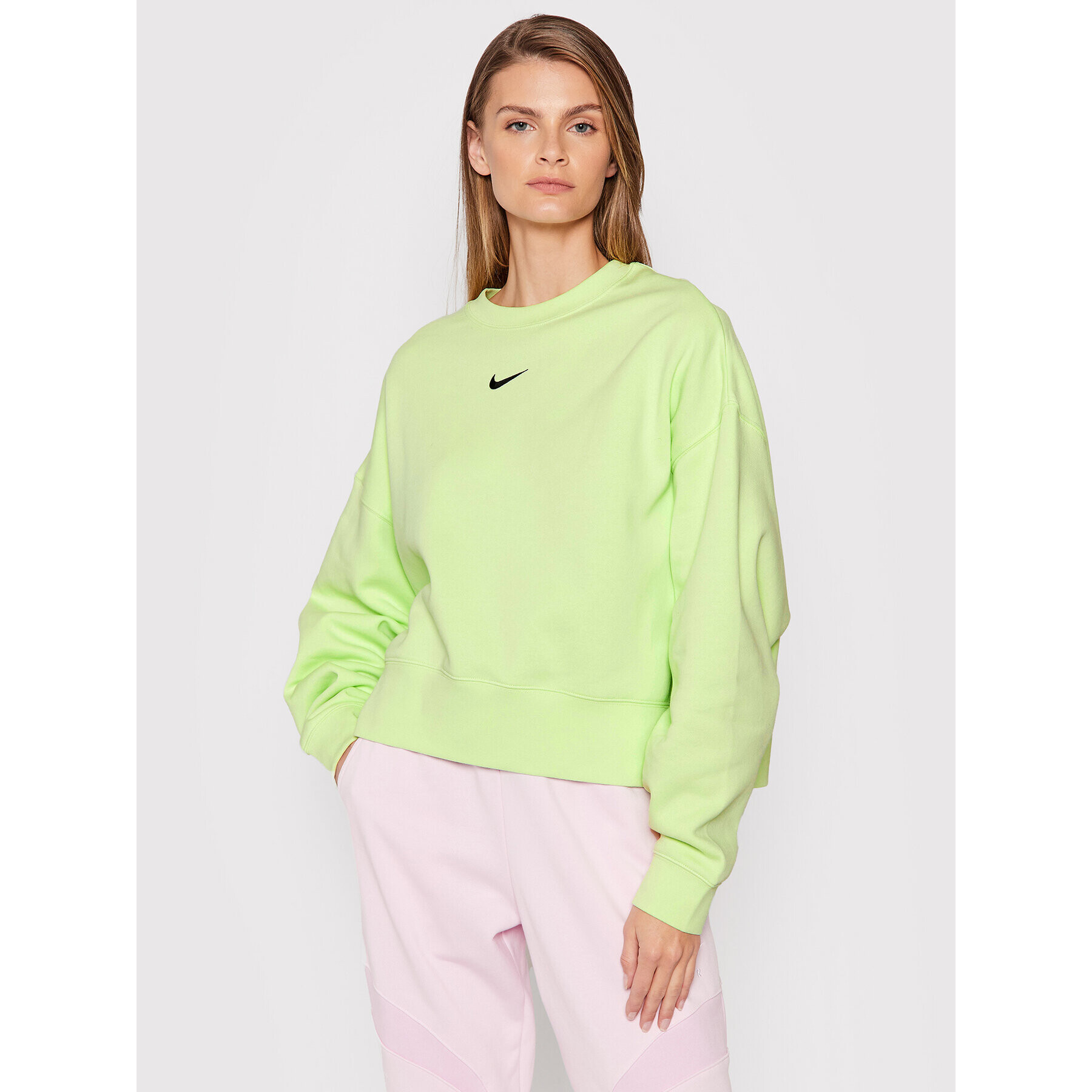 Nike Суитшърт Sportswear Collection Essentials DJ7665 Зелен Oversize - Pepit.bg