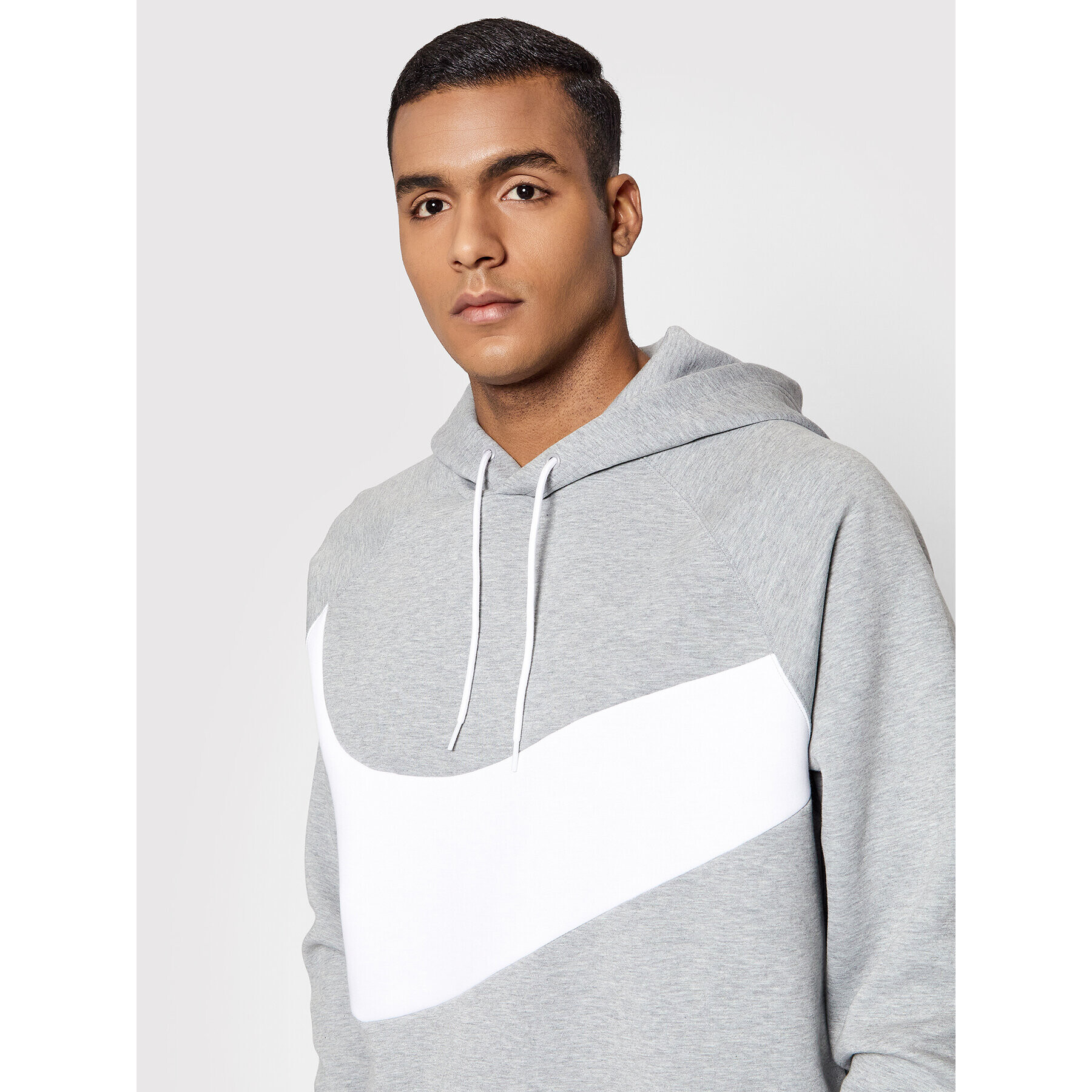 Nike Суитшърт Sportswear Swoosh DD8222 Сив Regular Fit - Pepit.bg