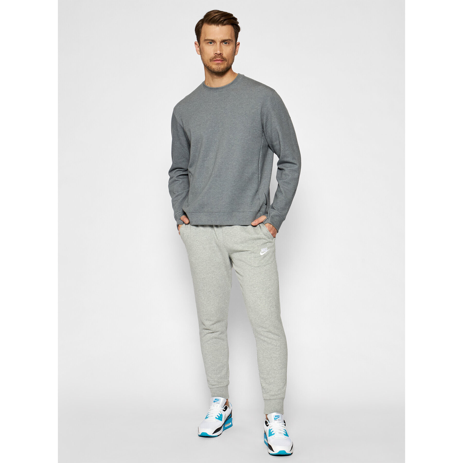 Nike Суитшърт Yoga CU6245 Сив Standard Fit - Pepit.bg