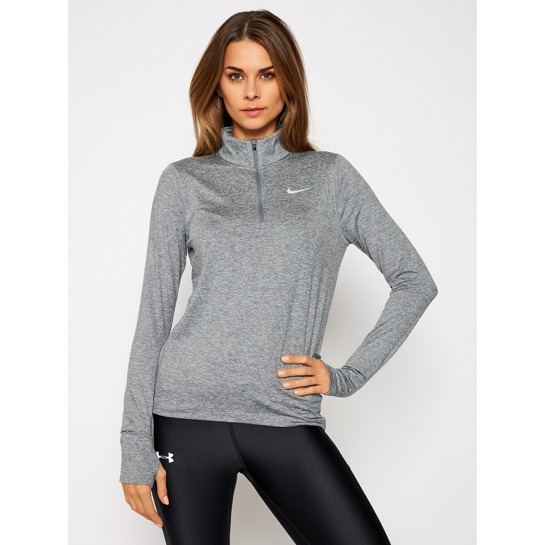 Nike Тениска от техническо трико Move to Zero CU3220 Сив Standard Fit - Pepit.bg