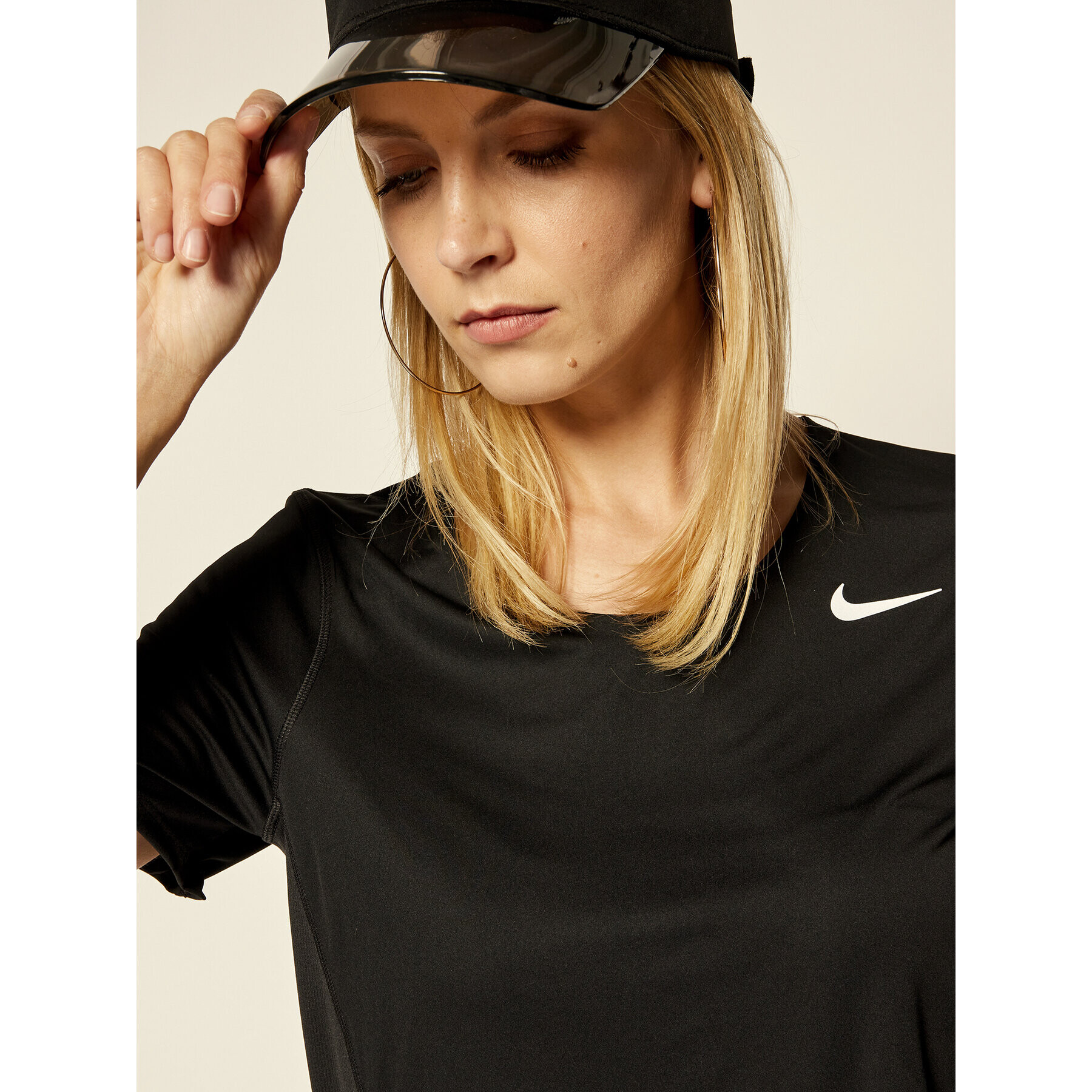 Nike Тениска от техническо трико City Sleek CJ9444 Черен Regular Fit - Pepit.bg