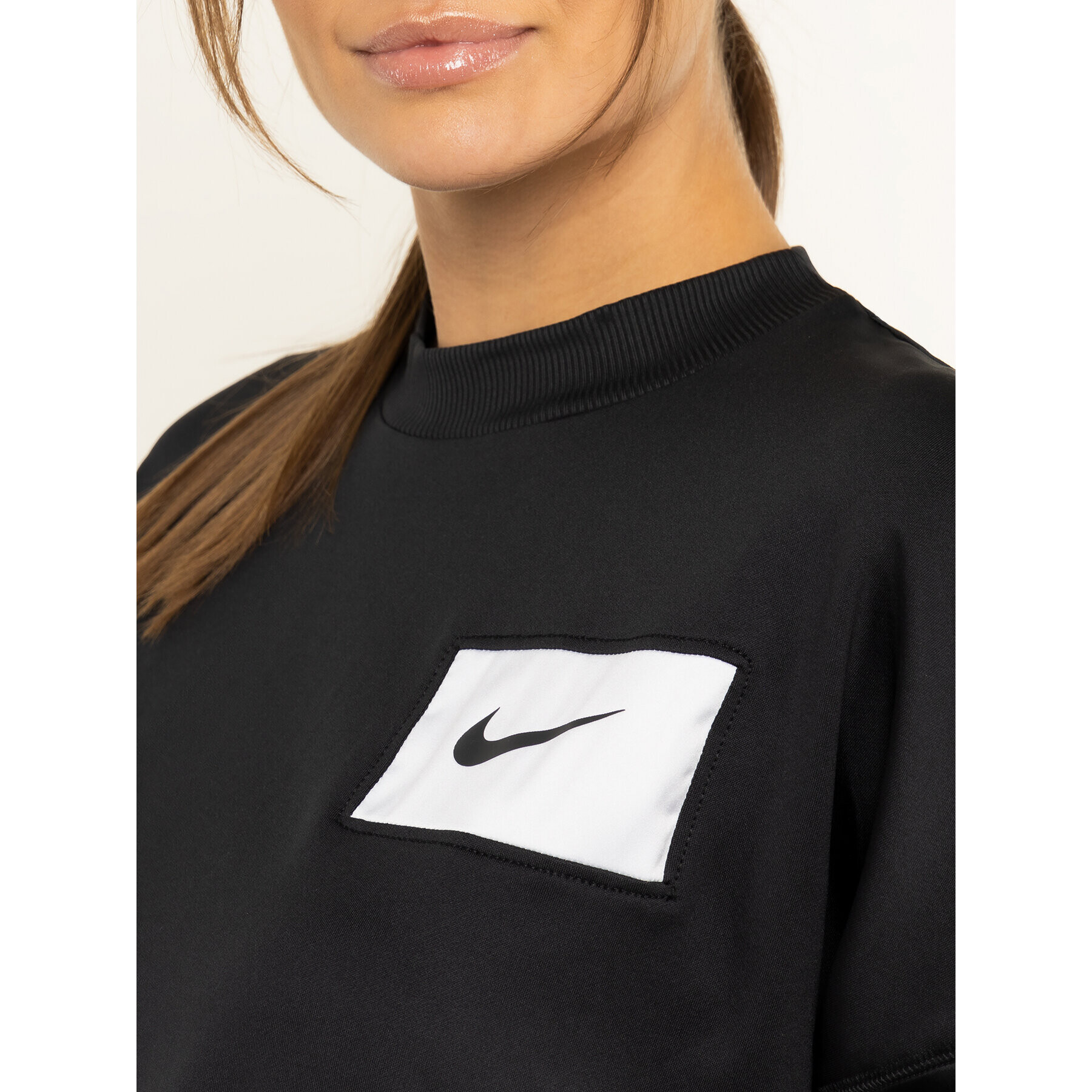 Nike Тениска от техническо трико Crew Rebel BV7733 Черен Standard Fit - Pepit.bg