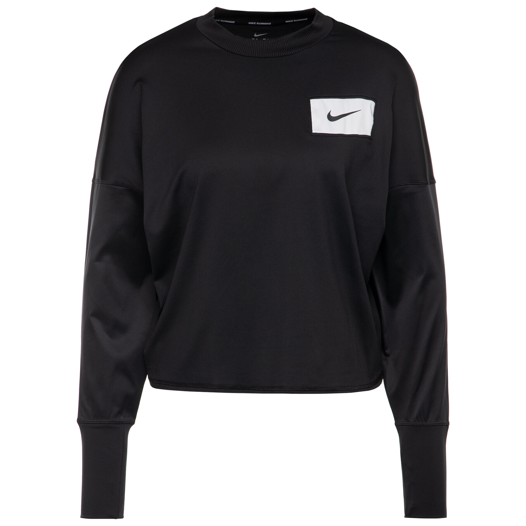 Nike Тениска от техническо трико Crew Rebel BV7733 Черен Standard Fit - Pepit.bg