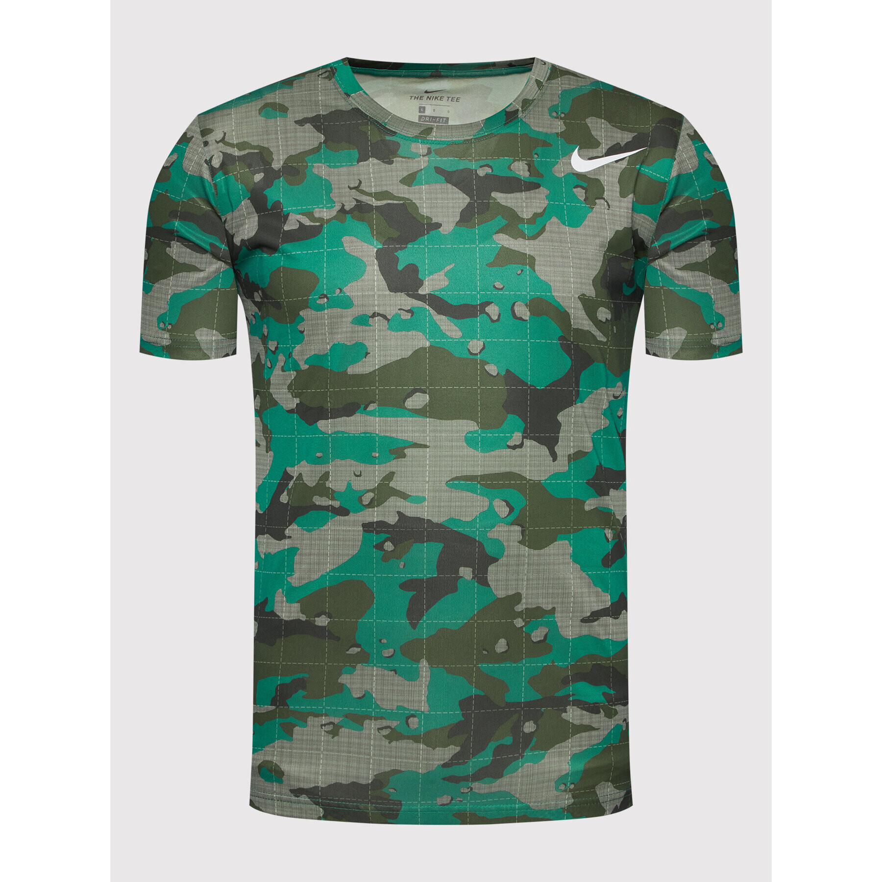 Nike Тениска от техническо трико DD6886 Dri-Fit Зелен Regular Fit - Pepit.bg