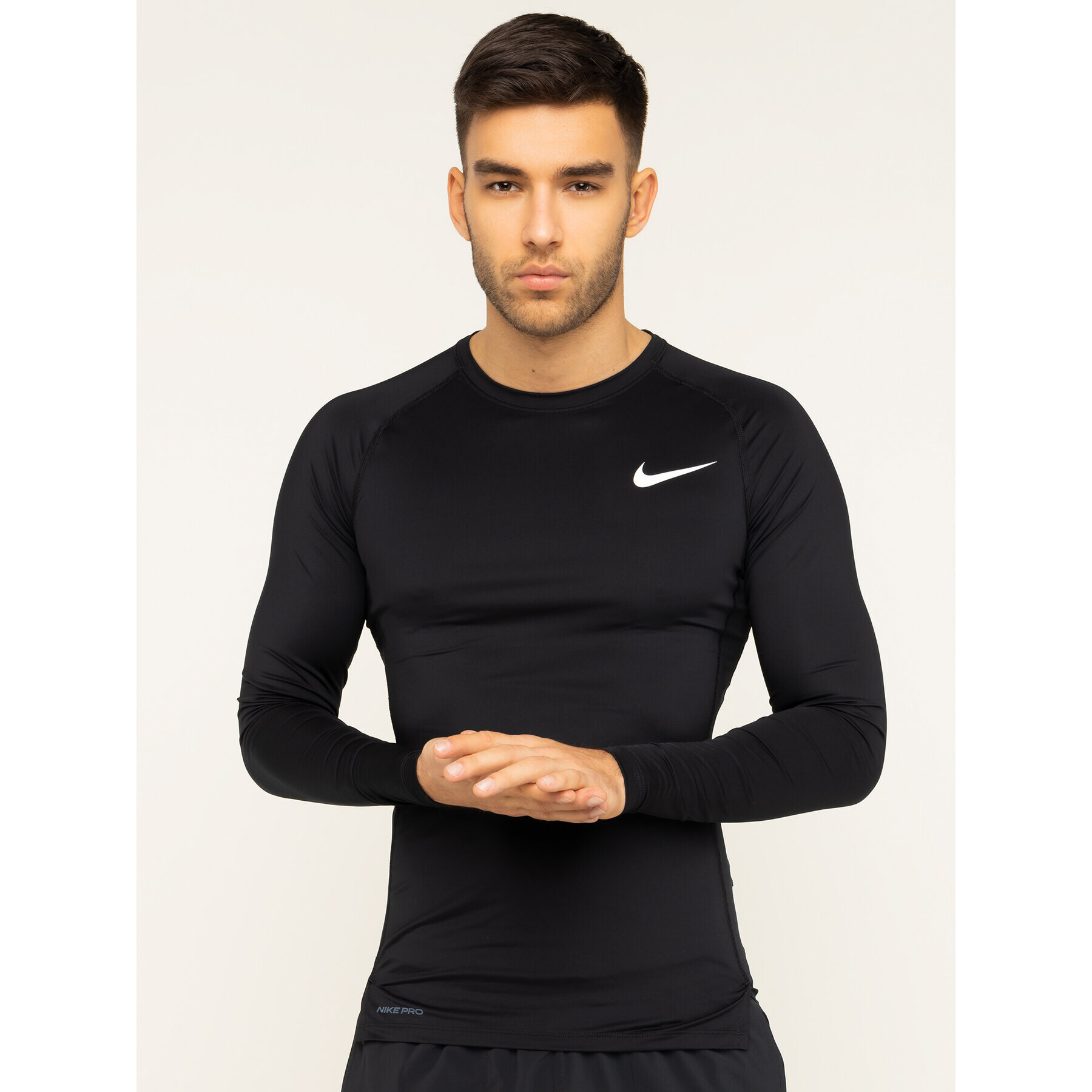 Nike Тениска от техническо трико Pro BV5588 Черен Tight Fit - Pepit.bg