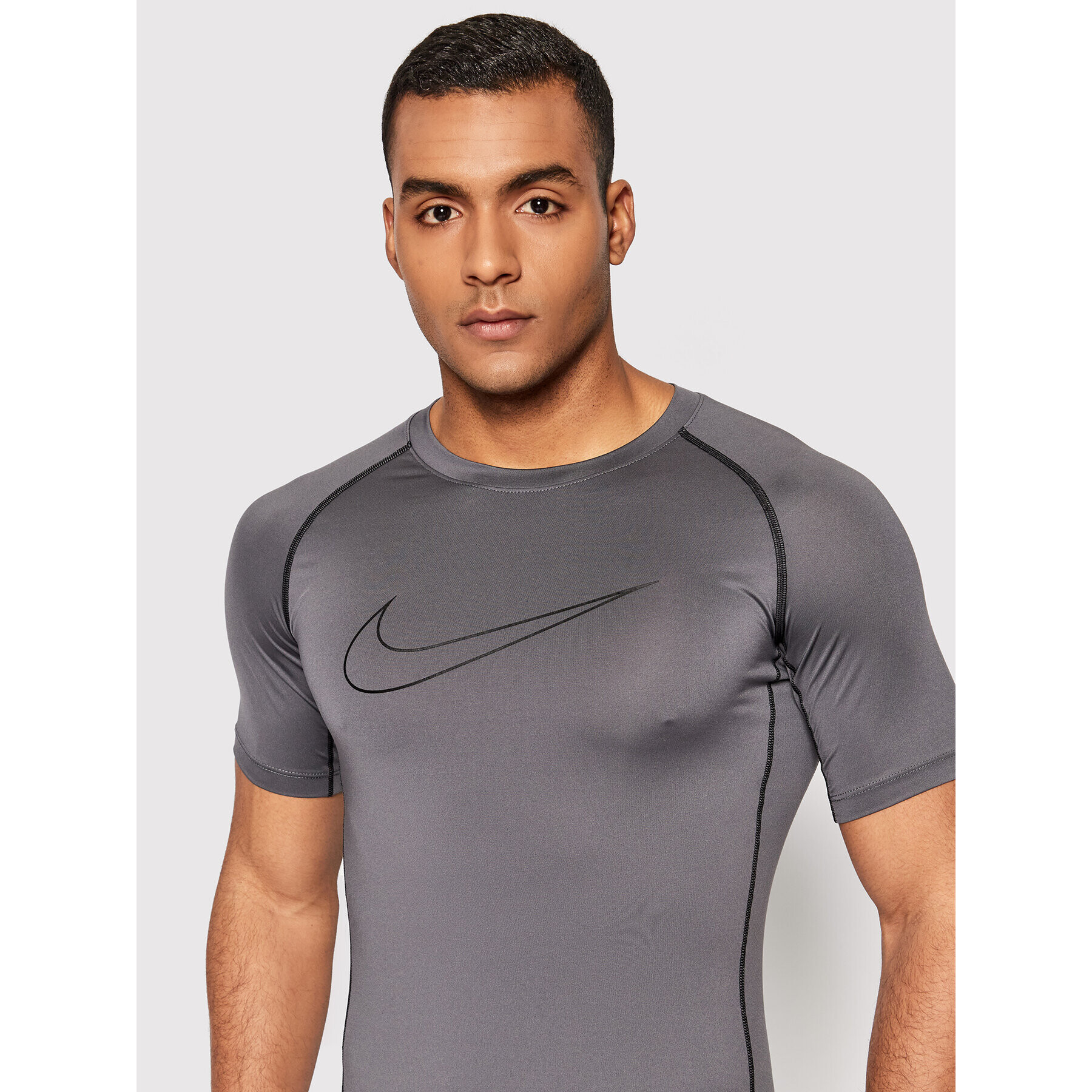 Nike Тениска от техническо трико Pro Dri-Fit DD1992 Сив Tight Fit - Pepit.bg