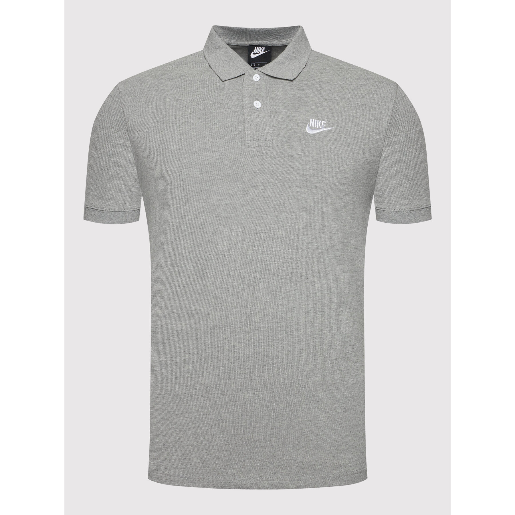 Nike Тениска с яка и копчета Sportswear CJ4456 Сив Standard Fit - Pepit.bg