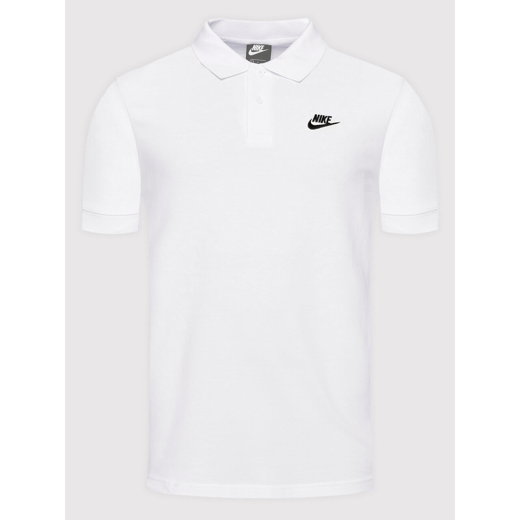 Nike Тениска с яка и копчета Sportwear CJ4456 Бял Standard Fit - Pepit.bg