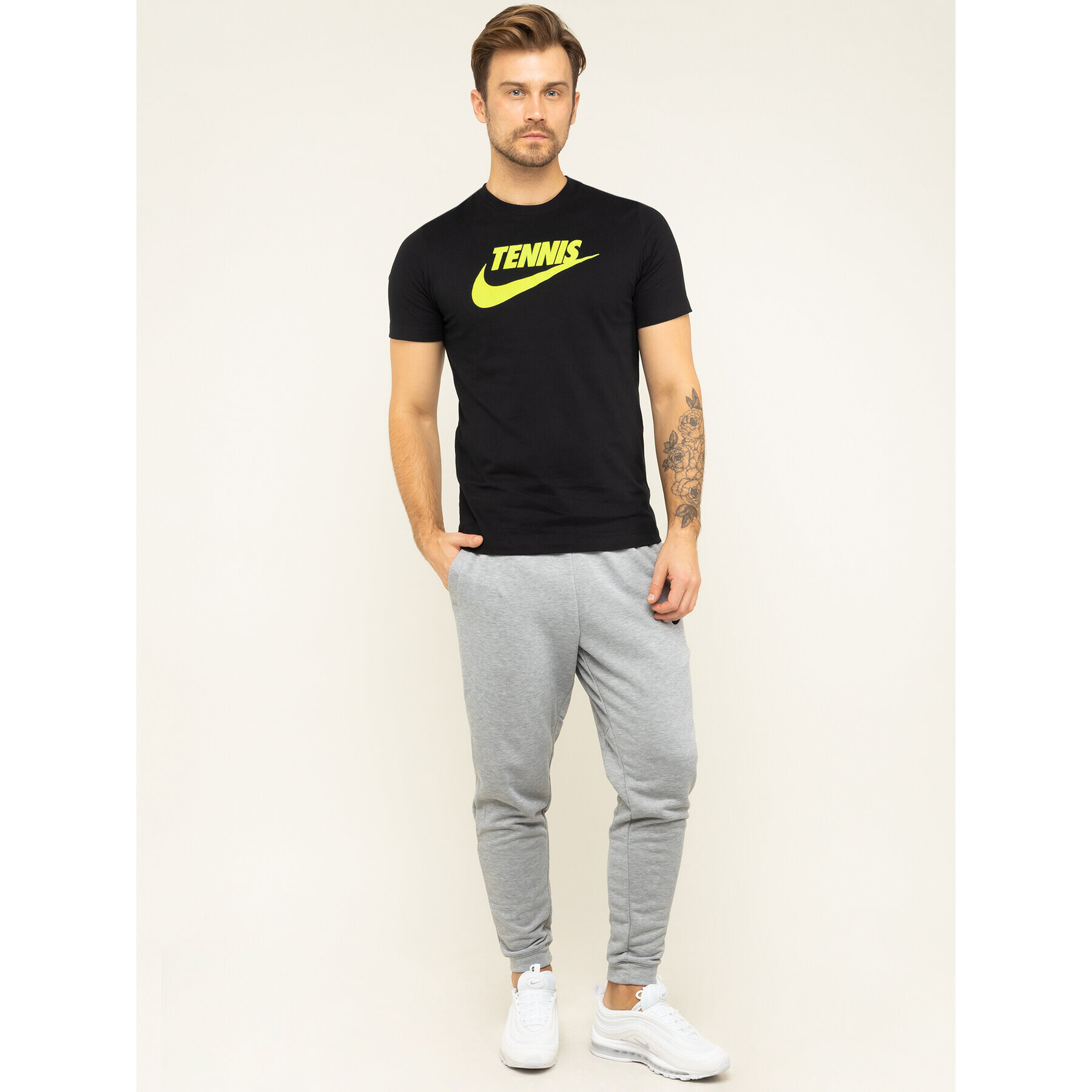 Nike Тишърт Court CJ0429 Черен Standard Fit - Pepit.bg