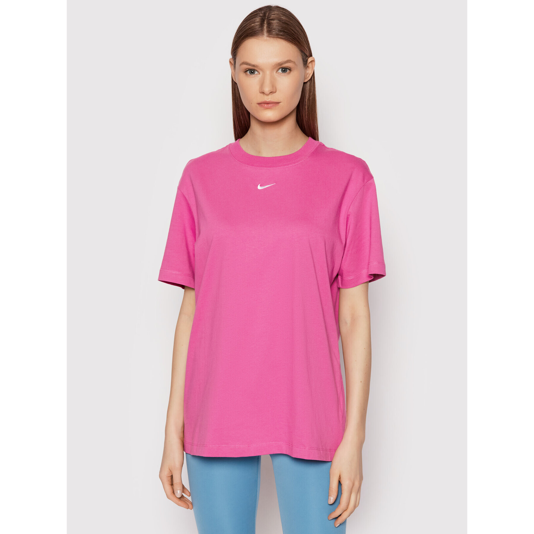 Nike Тишърт Essential DH4255 Розов Oversize - Pepit.bg