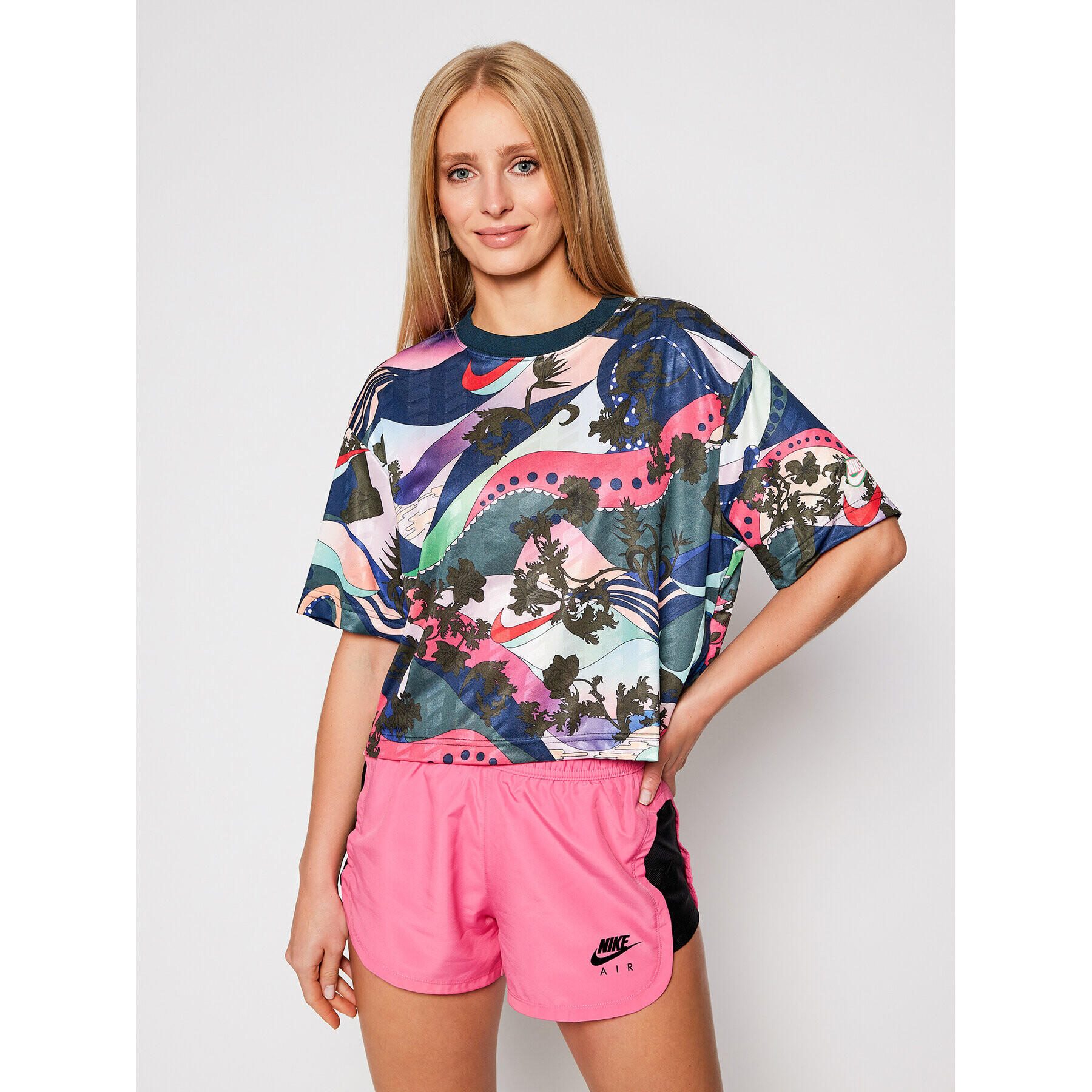 Nike Тишърт Nsw Icon Clash CU5106 Цветен Oversize - Pepit.bg