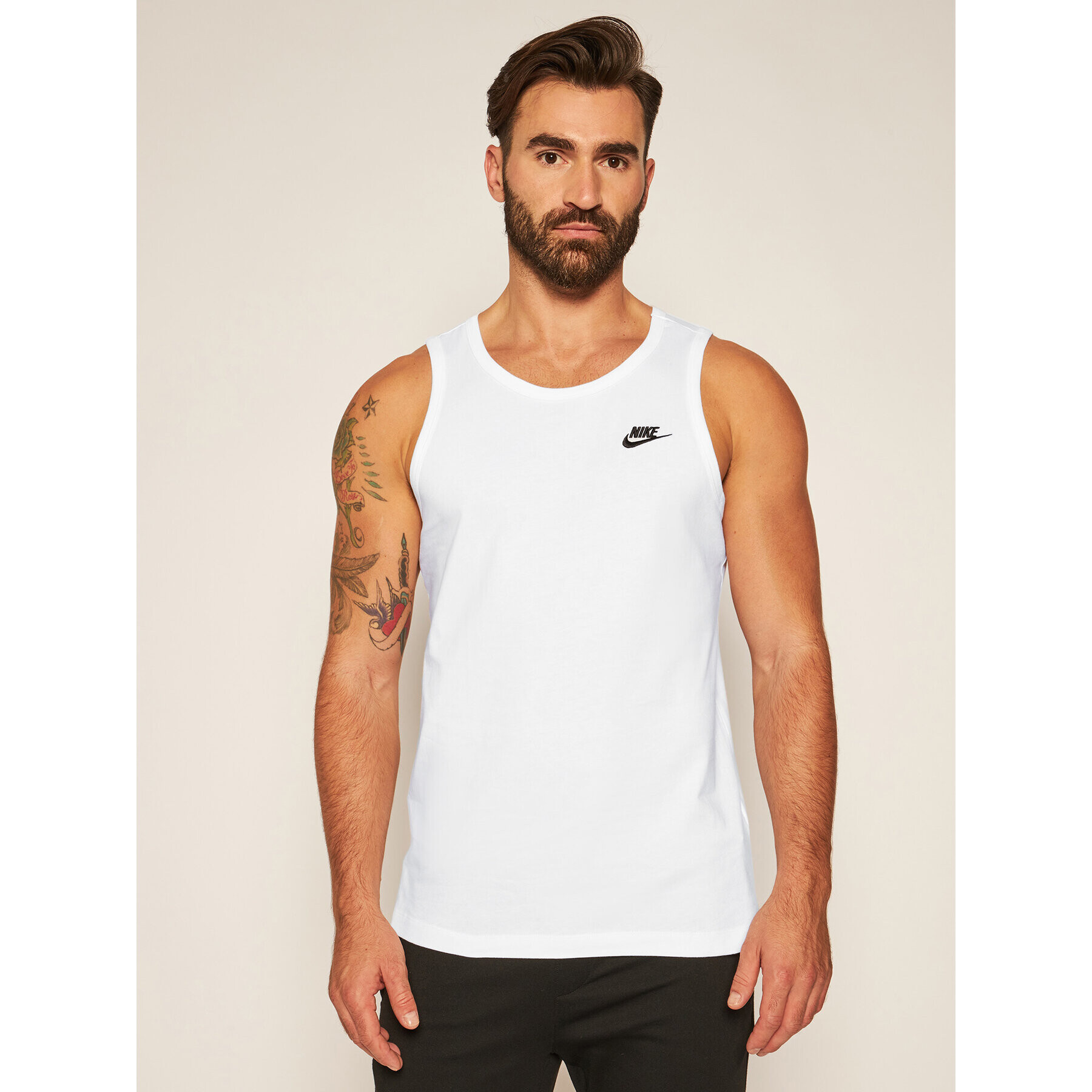 Nike Топ Club BQ1260 Бял Standard Fit - Pepit.bg