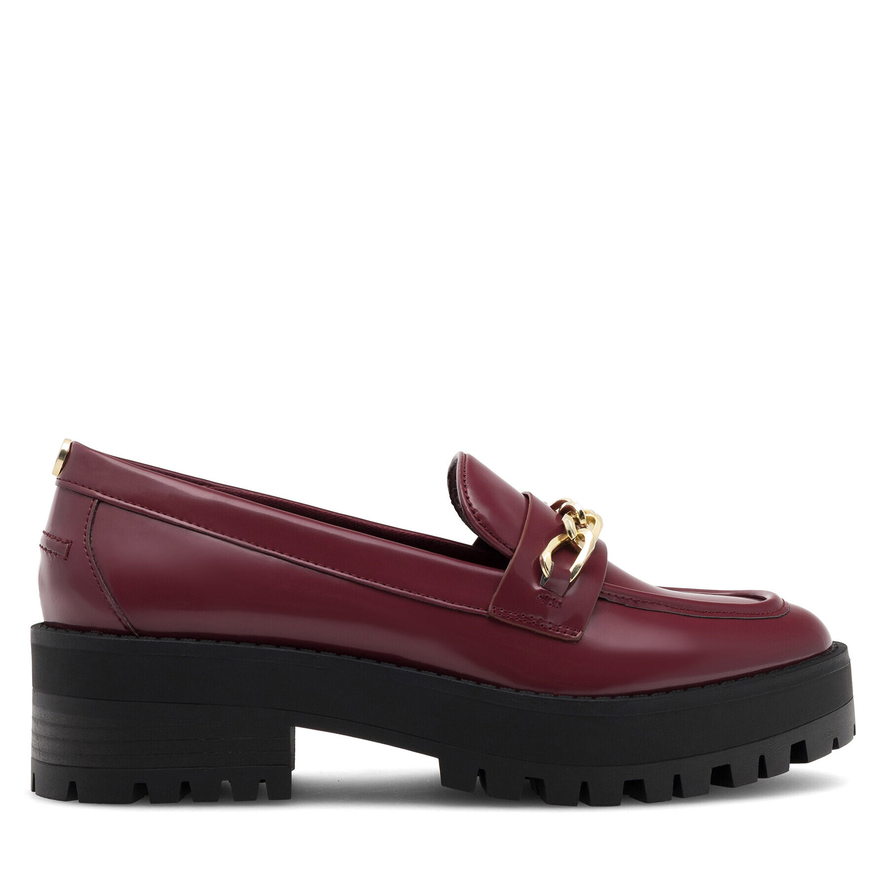 Nine West лоуфъри с дебела подметка NYLA 8123-1 Бордо - Pepit.bg