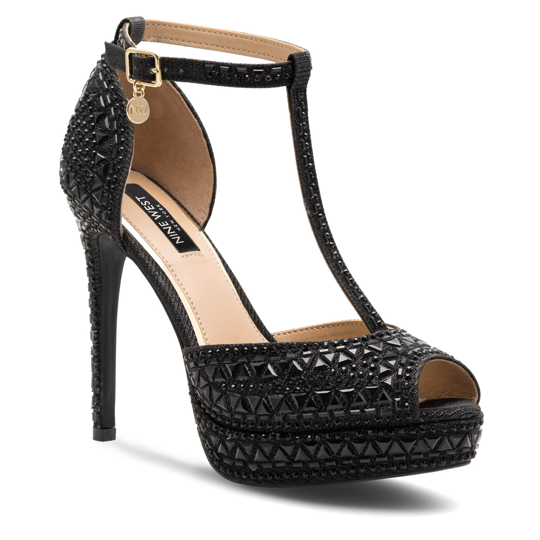 Nine West Сандали NISA SY015-1NW Черен - Pepit.bg