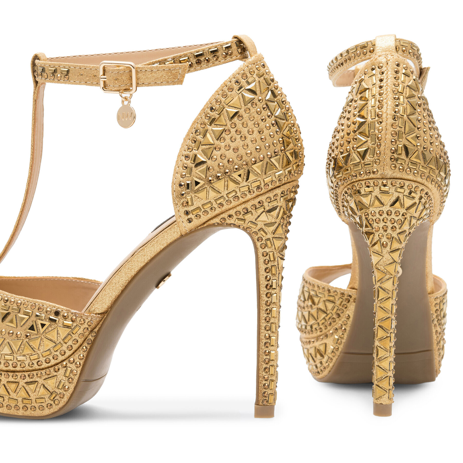 Nine West Сандали NISA SY015-1NW Златист - Pepit.bg