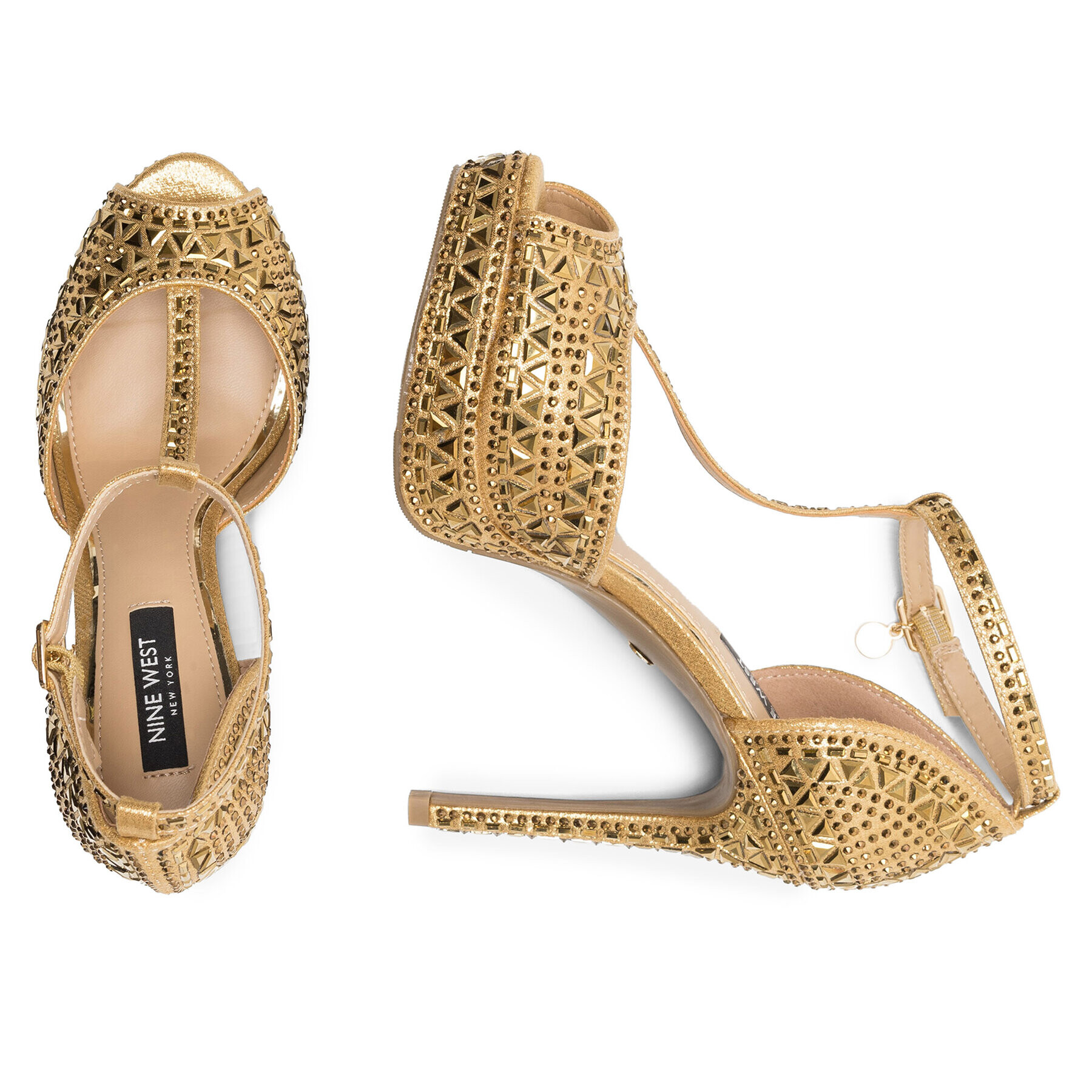 Nine West Сандали NISA SY015-1NW Златист - Pepit.bg