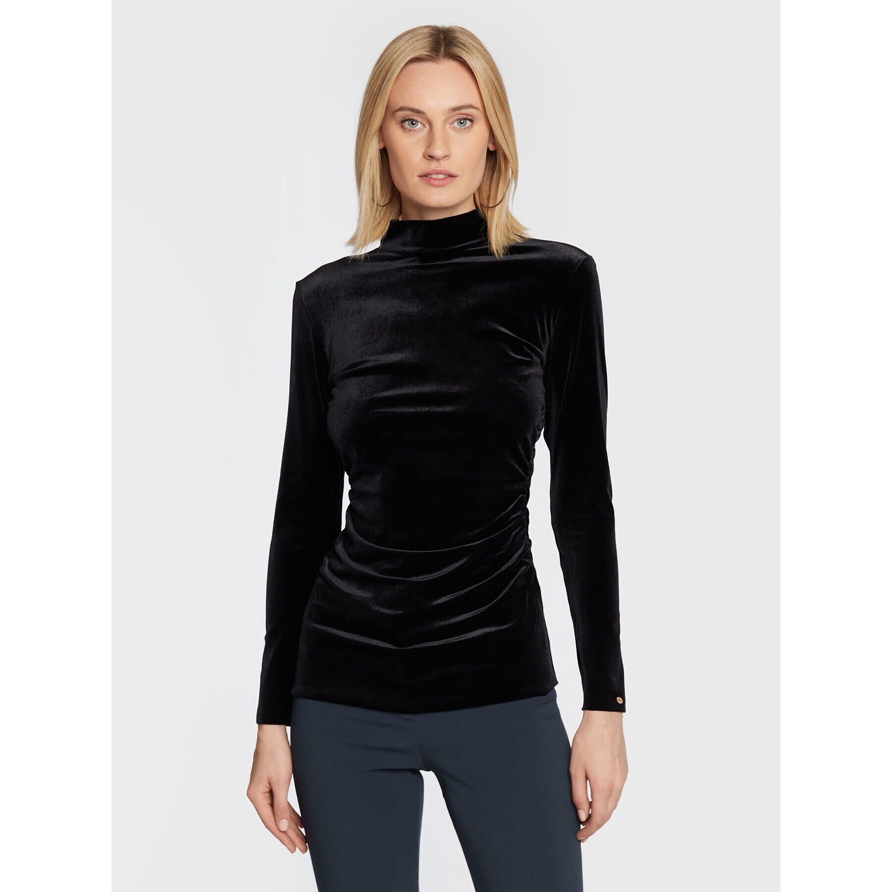 Nissa Блуза TOP13434 Черен Slim Fit - Pepit.bg