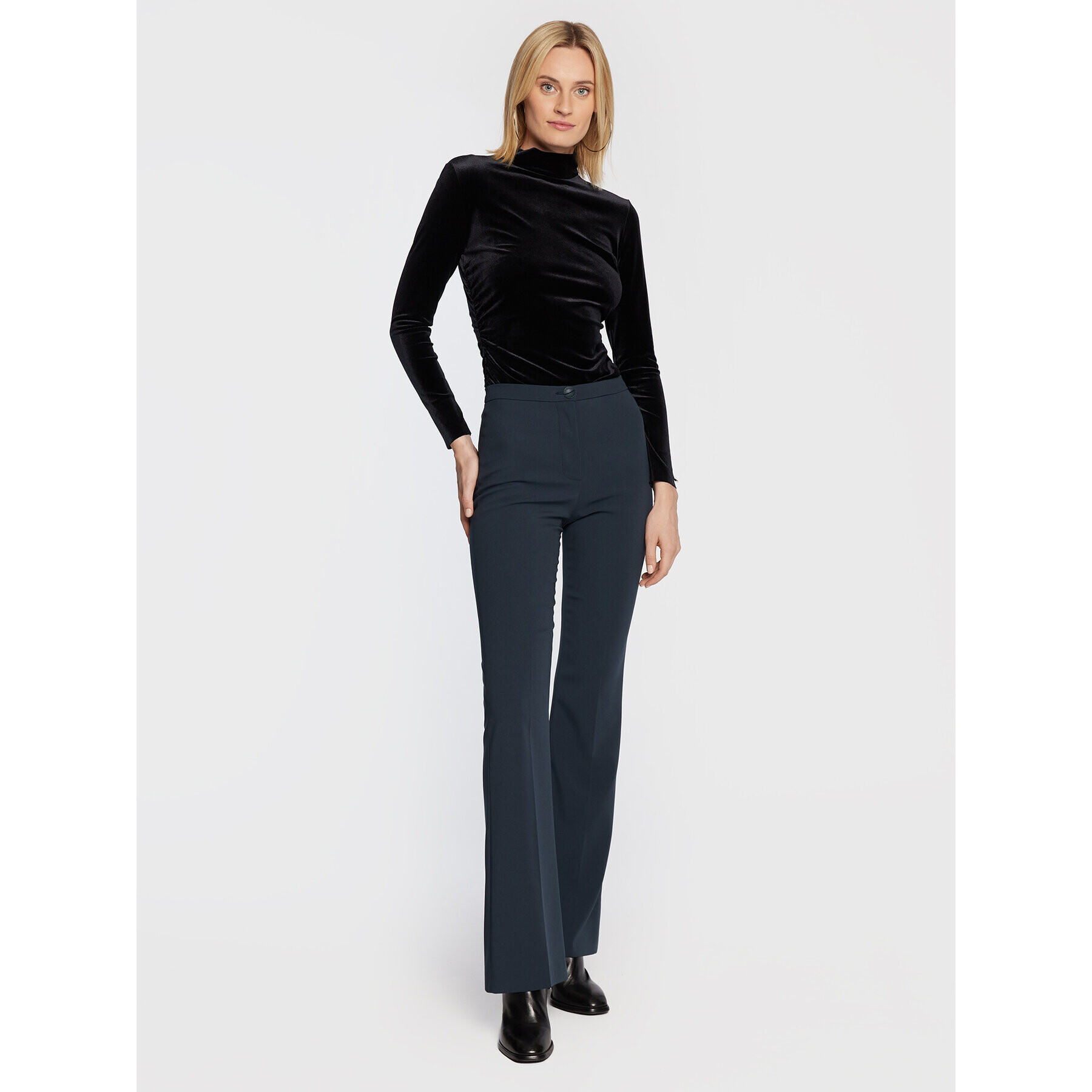 Nissa Блуза TOP13434 Черен Slim Fit - Pepit.bg