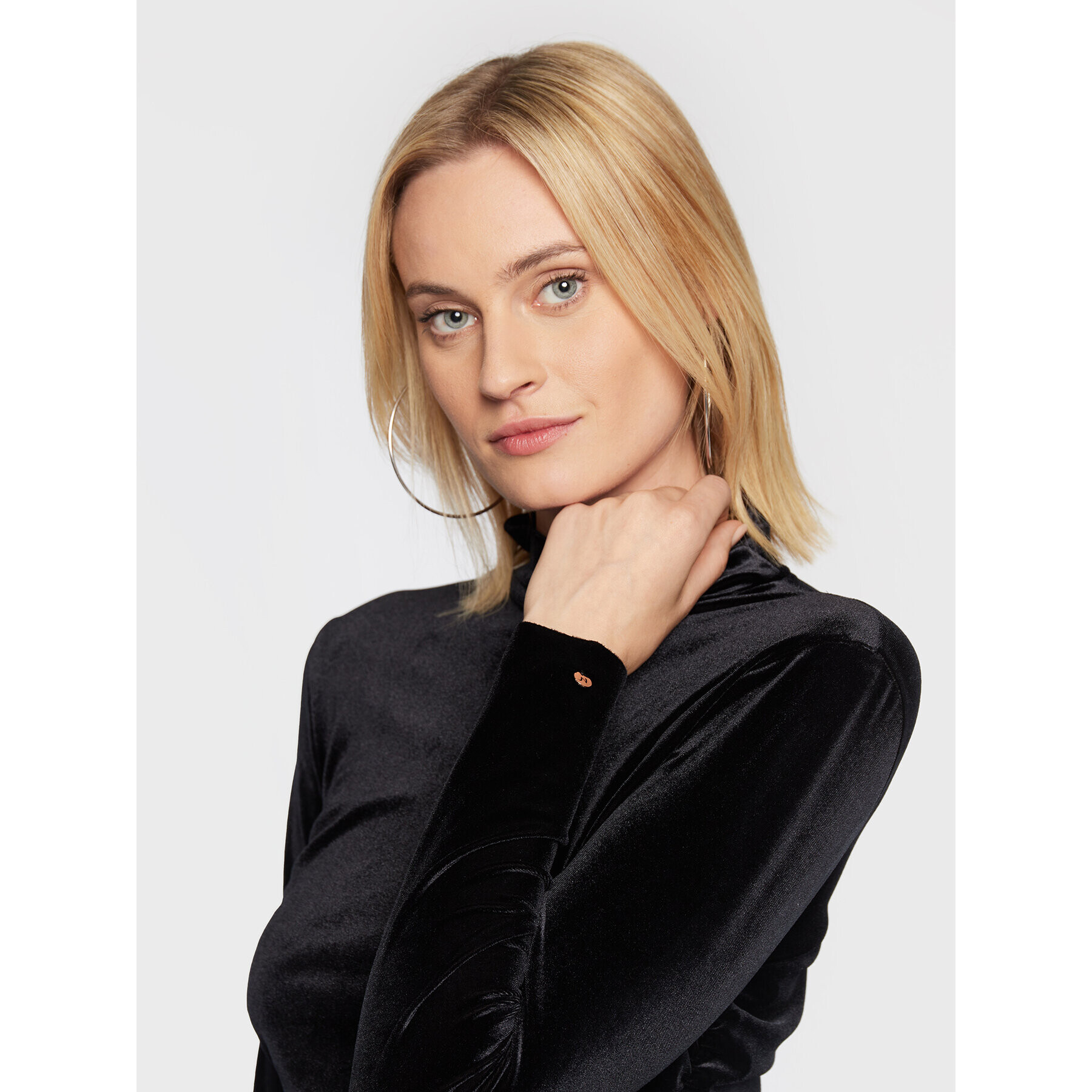 Nissa Блуза TOP13434 Черен Slim Fit - Pepit.bg