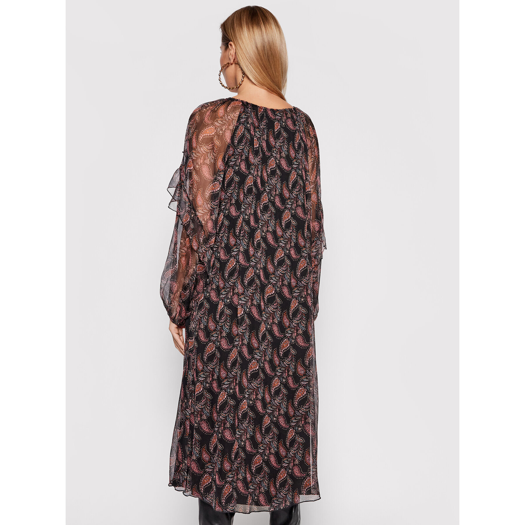 Nissa Ежедневна рокля RC12608 Черен Relaxed Fit - Pepit.bg