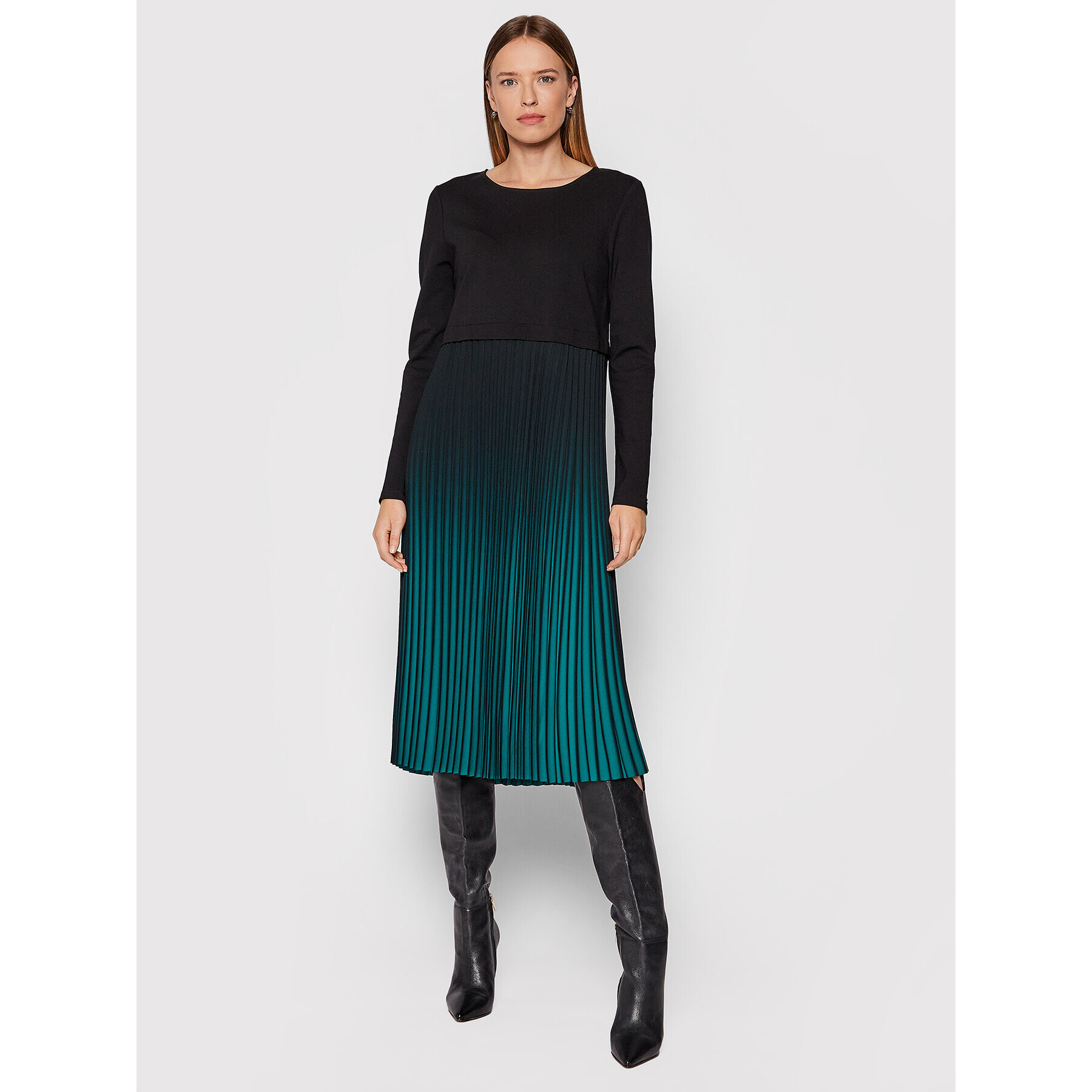 Nissa Ежедневна рокля RZ12631 Черен Regular Fit - Pepit.bg