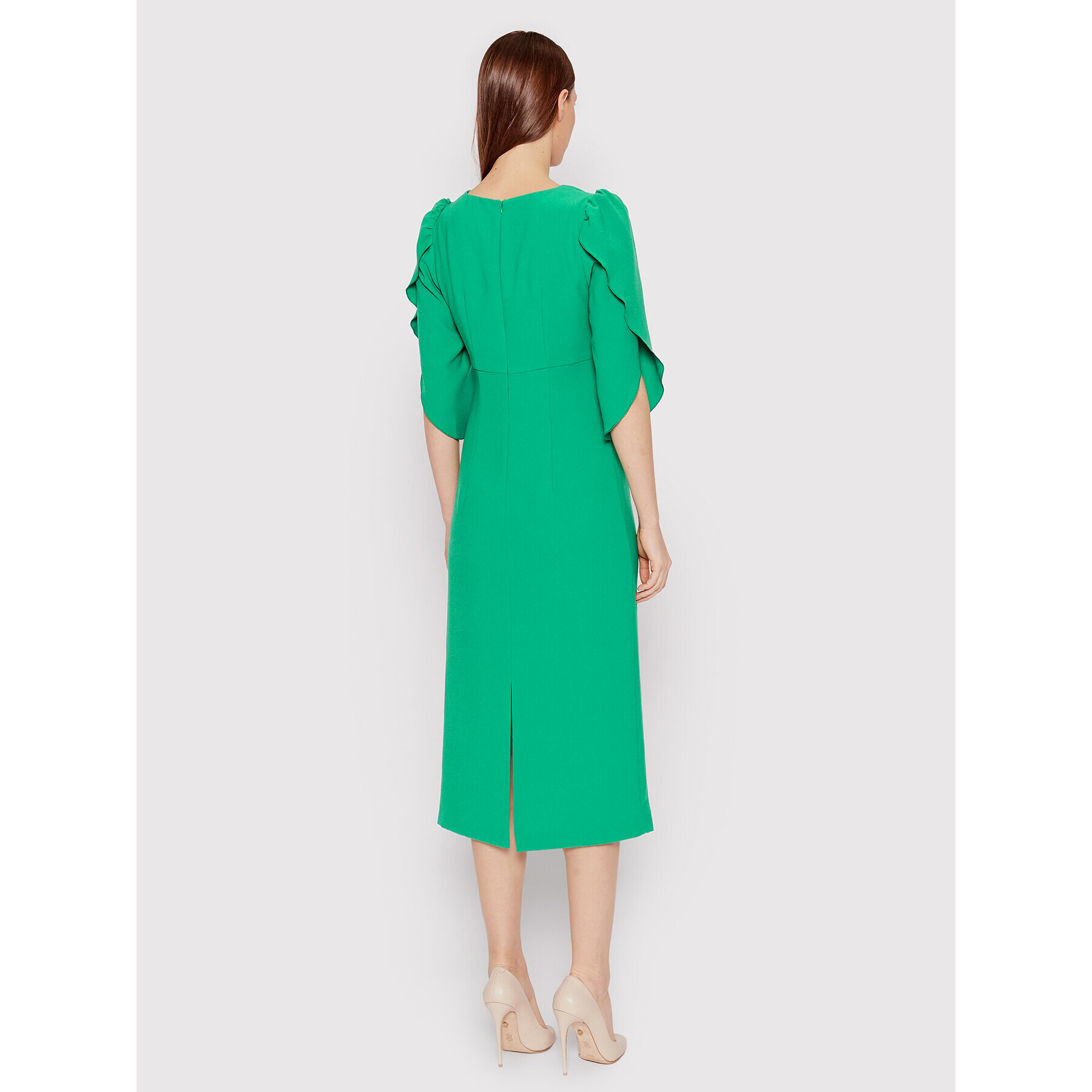Nissa Коктейлна рокля RC13184 Зелен Regular Fit - Pepit.bg