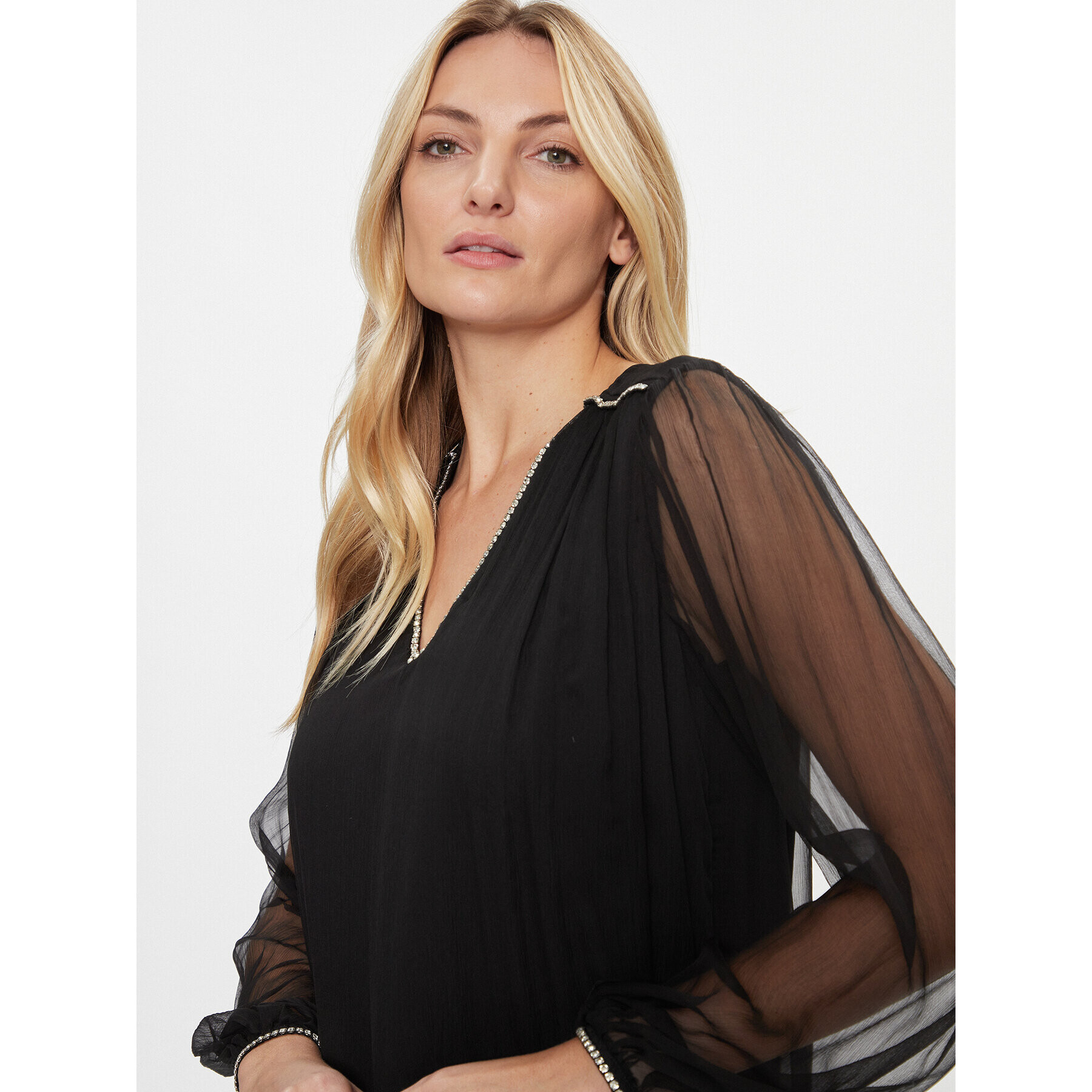 Nissa Коктейлна рокля RC14355 Черен Regular Fit - Pepit.bg