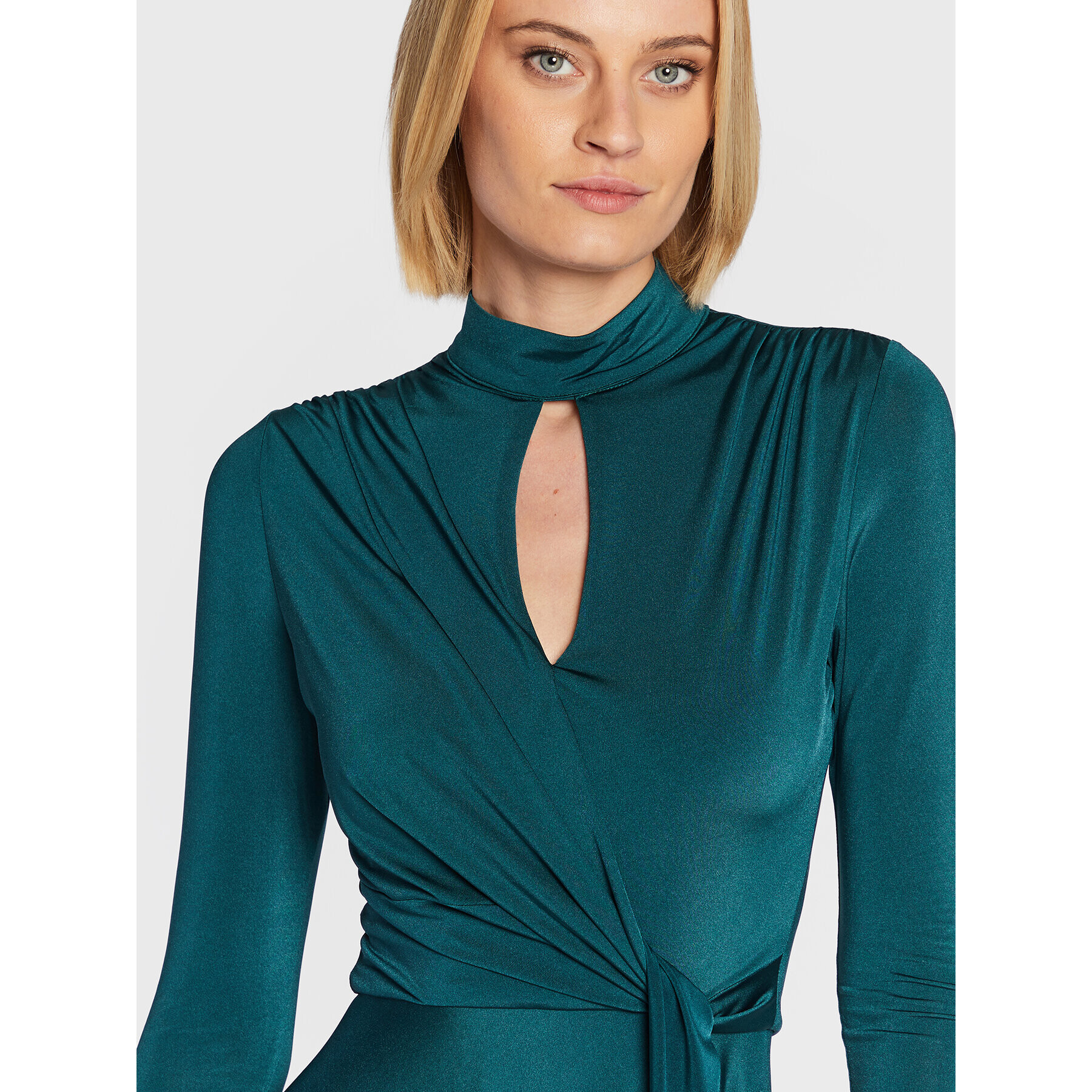 Nissa Коктейлна рокля RS13457 Зелен Regular Fit - Pepit.bg