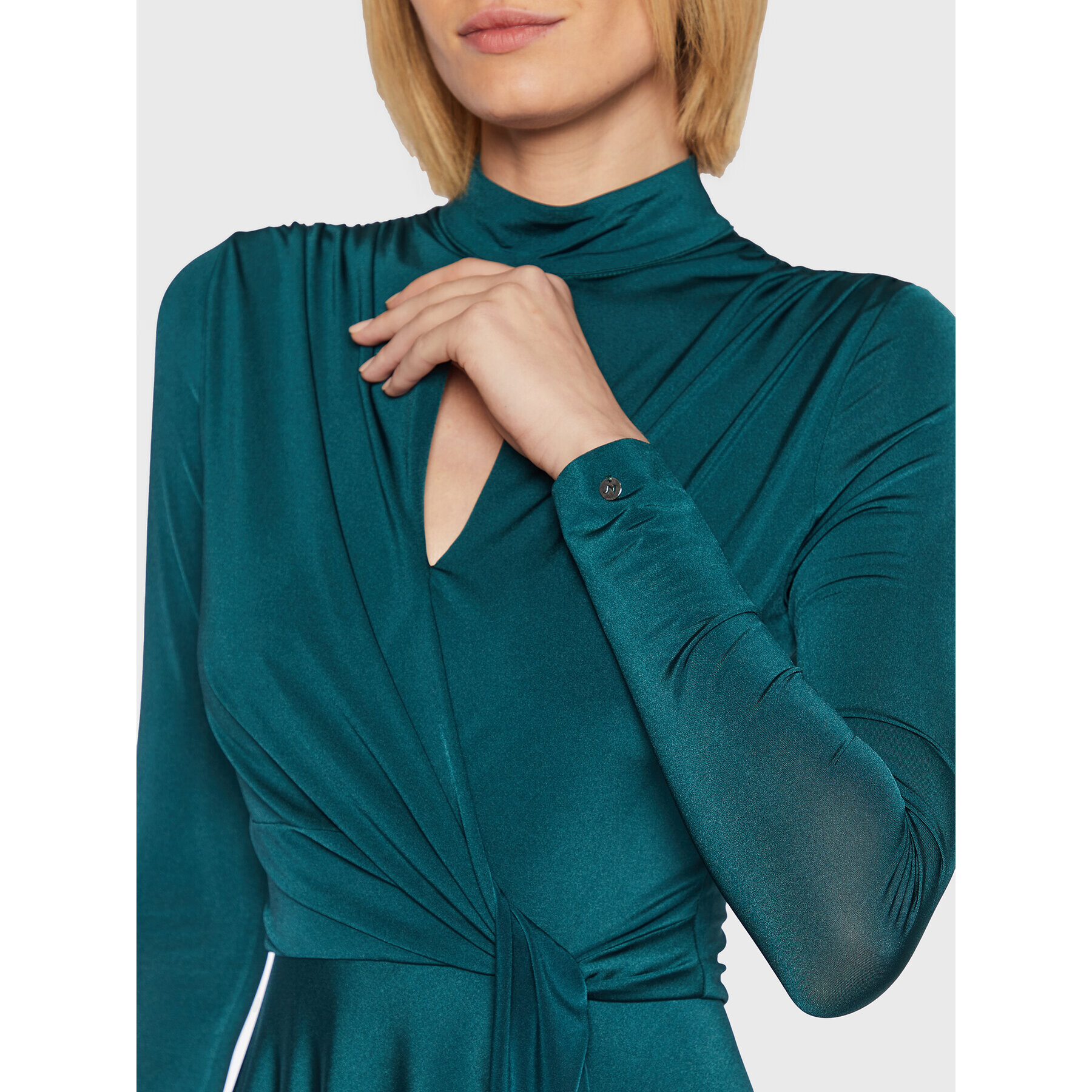 Nissa Коктейлна рокля RS13457 Зелен Regular Fit - Pepit.bg