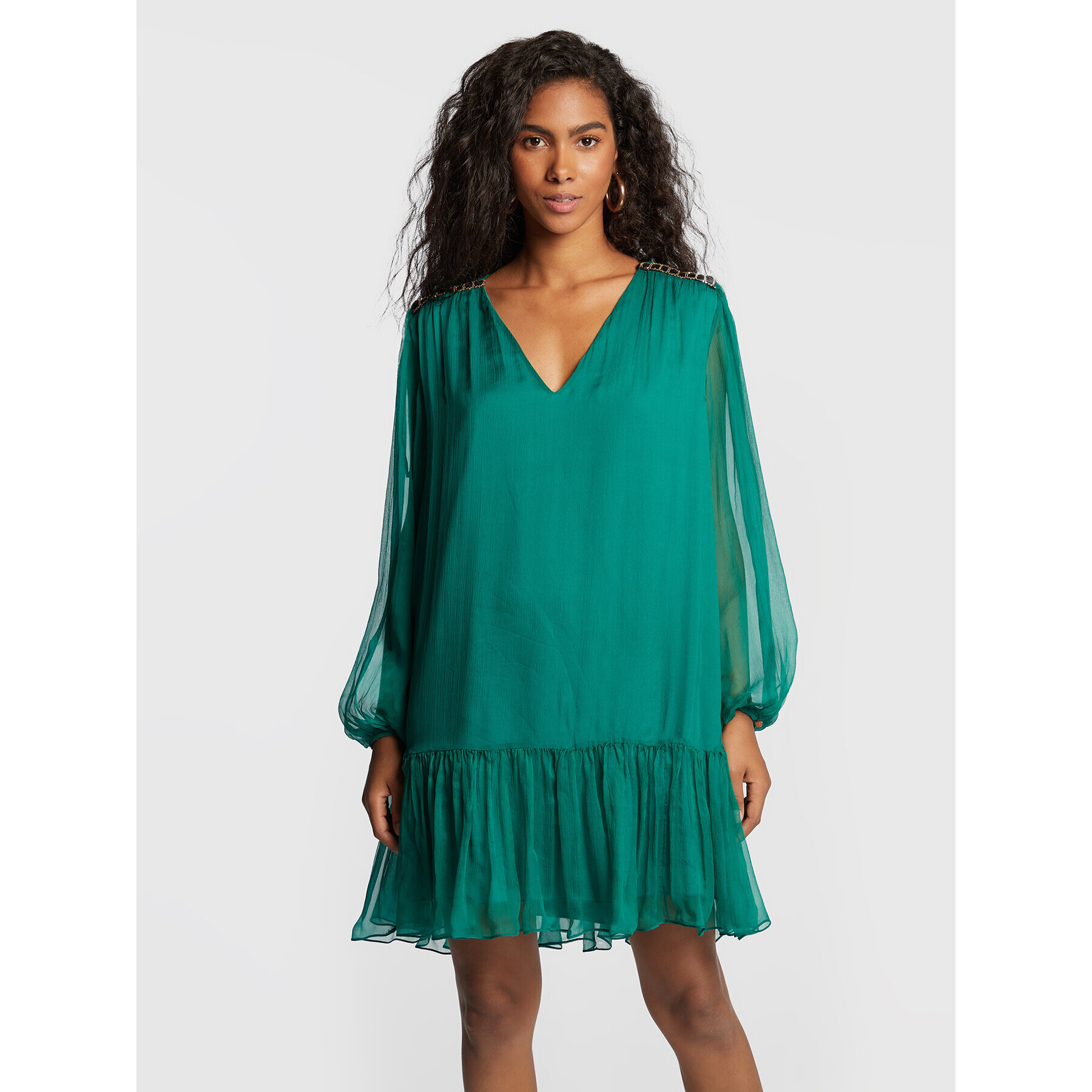 Nissa Коктейлна рокля RS13461 Зелен Regular Fit - Pepit.bg