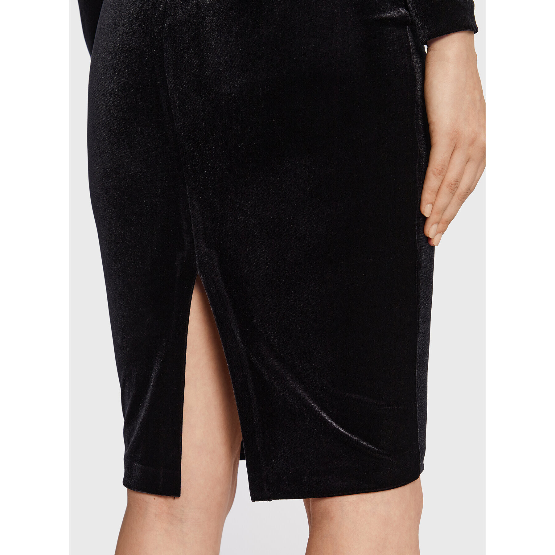 Nissa Коктейлна рокля RS13468 Черен Slim Fit - Pepit.bg