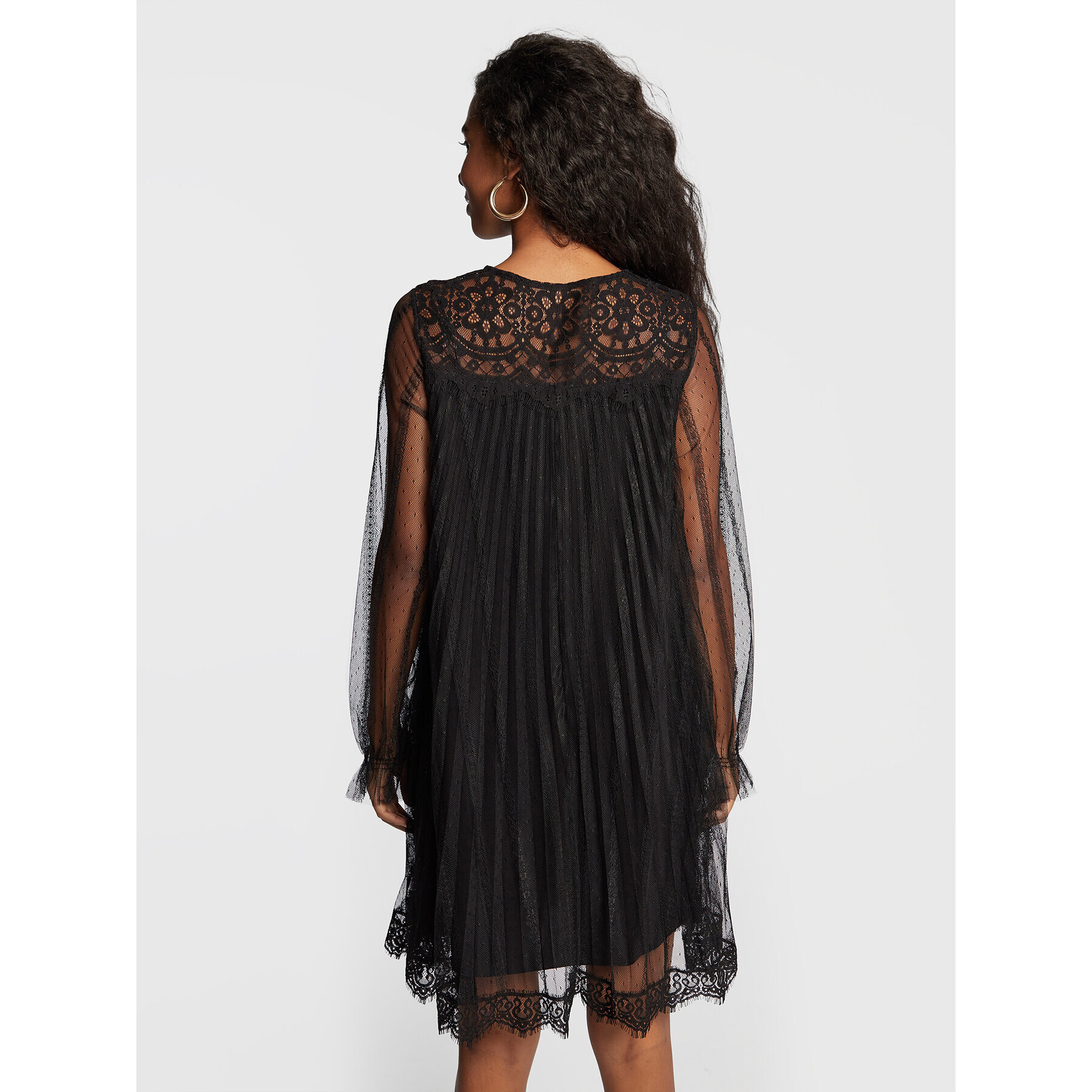 Nissa Коктейлна рокля RS13569 Черен Regular Fit - Pepit.bg