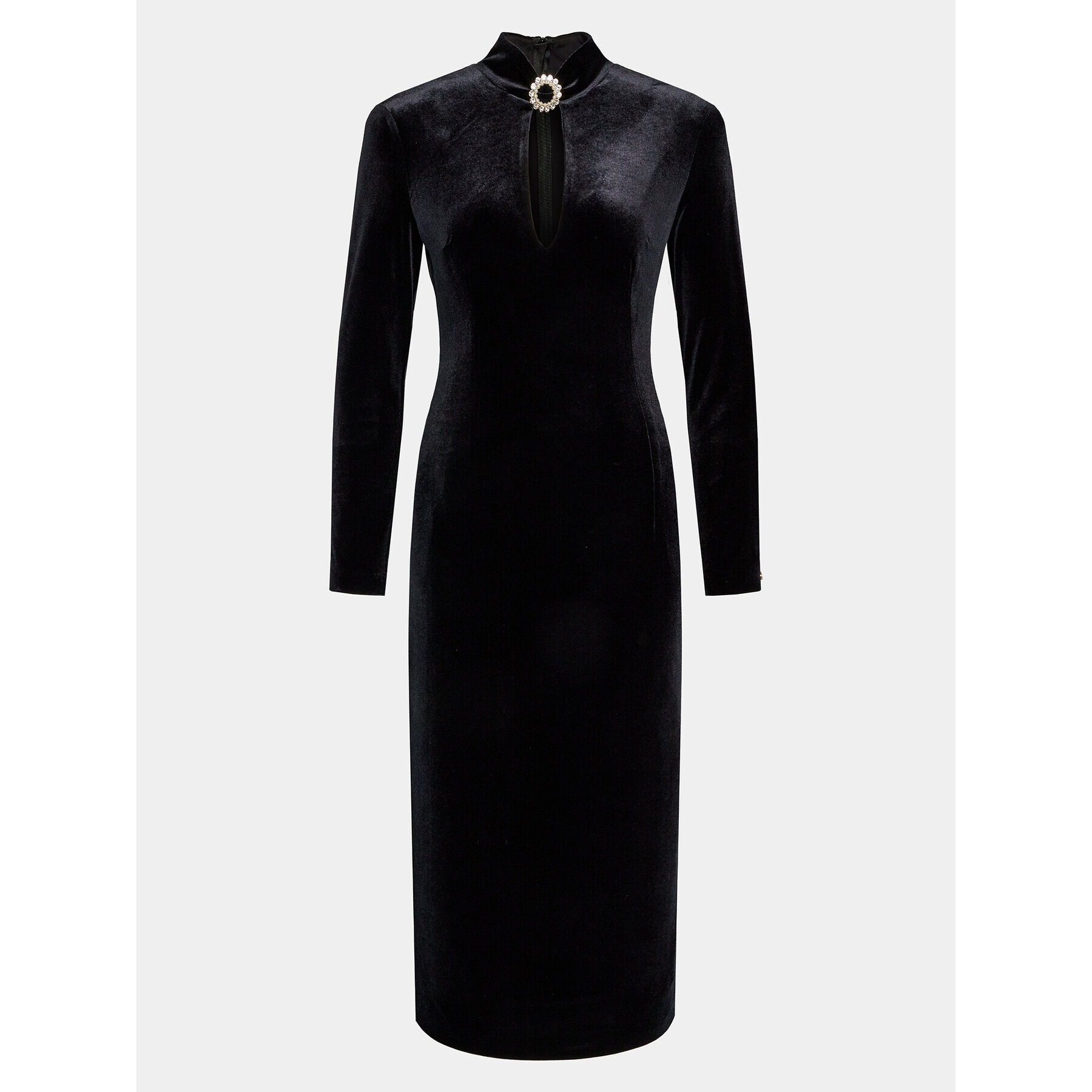 Nissa Коктейлна рокля RS14358 Черен Slim Fit - Pepit.bg