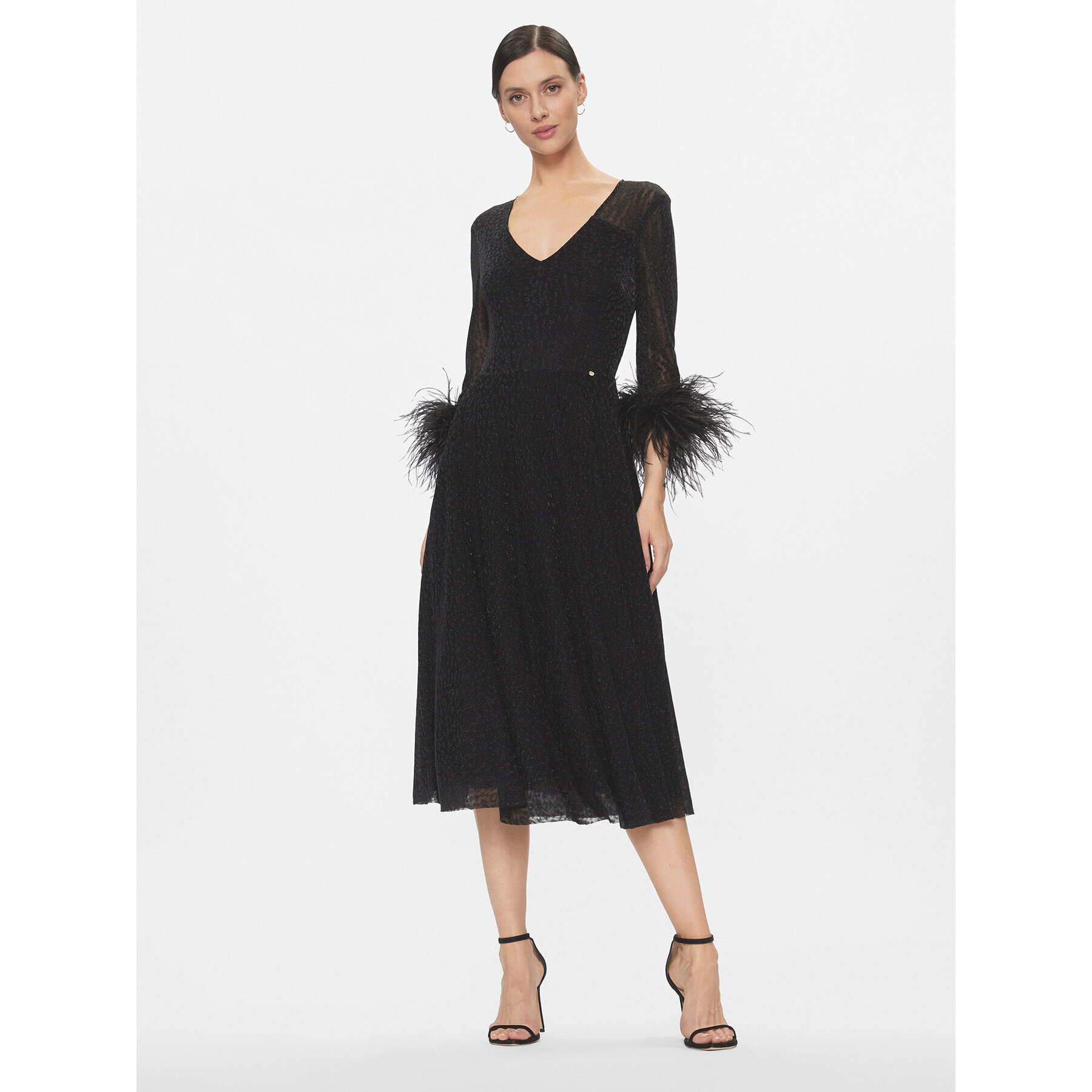Nissa Коктейлна рокля RS14475 Черен Slim Fit - Pepit.bg