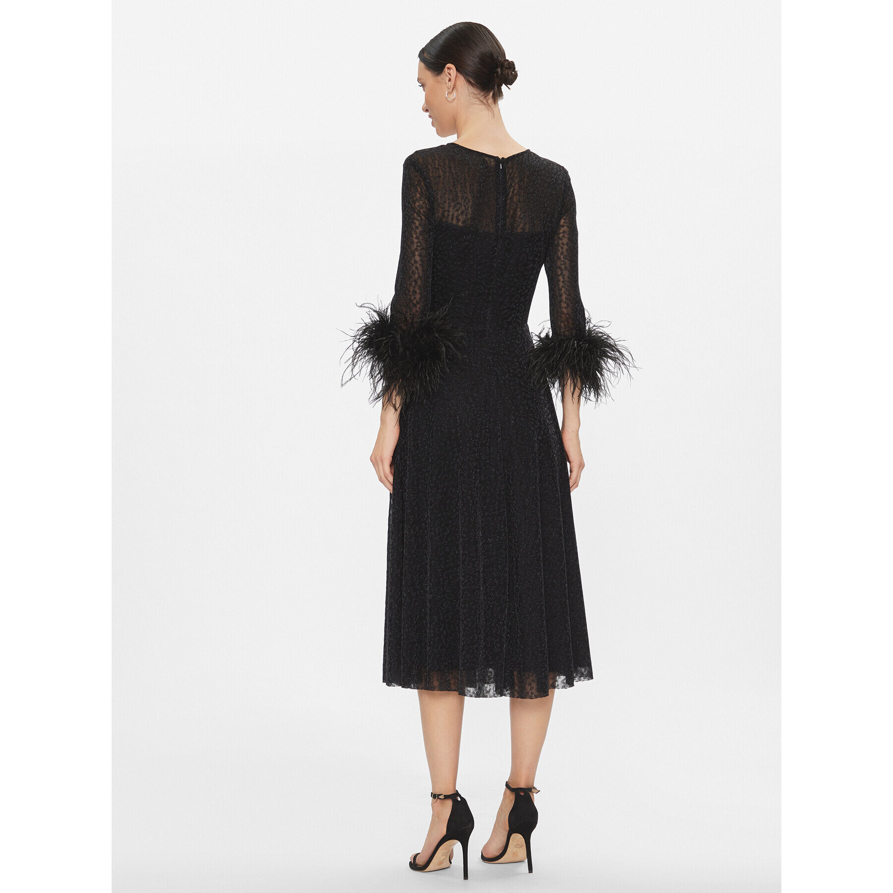 Nissa Коктейлна рокля RS14475 Черен Slim Fit - Pepit.bg