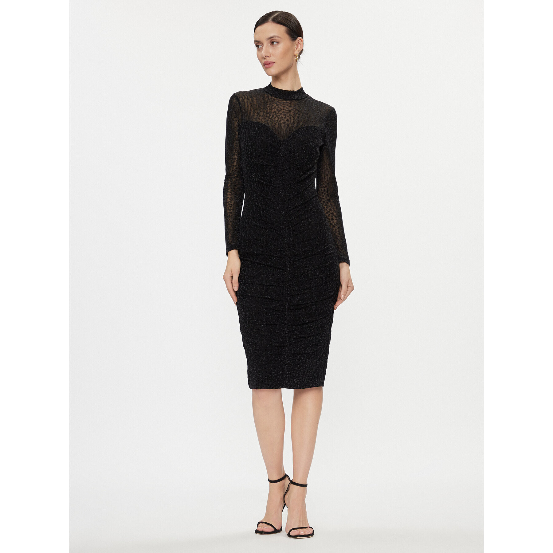 Nissa Коктейлна рокля RS14476 Черен Slim Fit - Pepit.bg