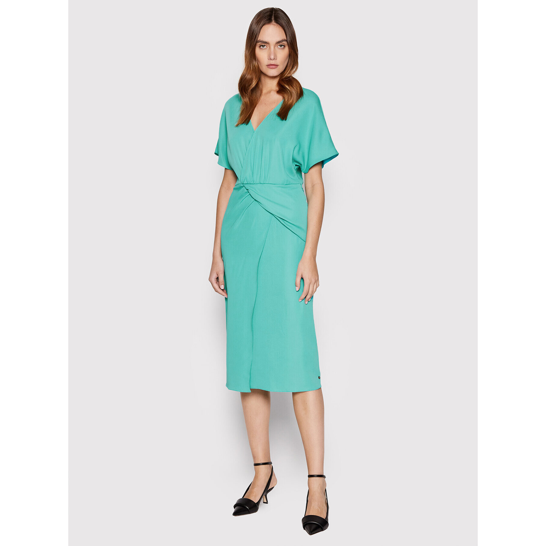 Nissa Коктейлна рокля RZ12997 Зелен Regular Fit - Pepit.bg