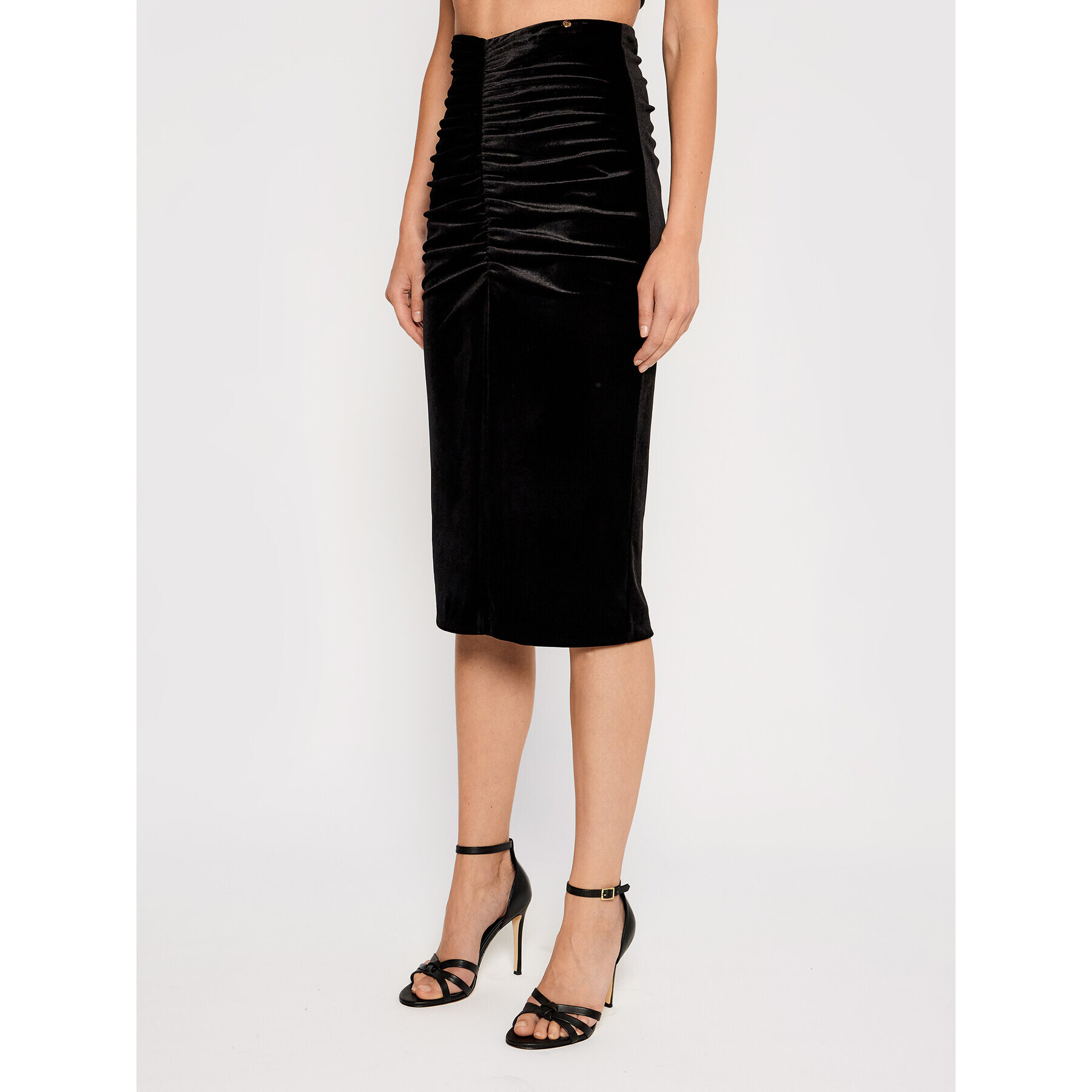 Nissa Миди пола FS12585 Черен Slim Fit - Pepit.bg