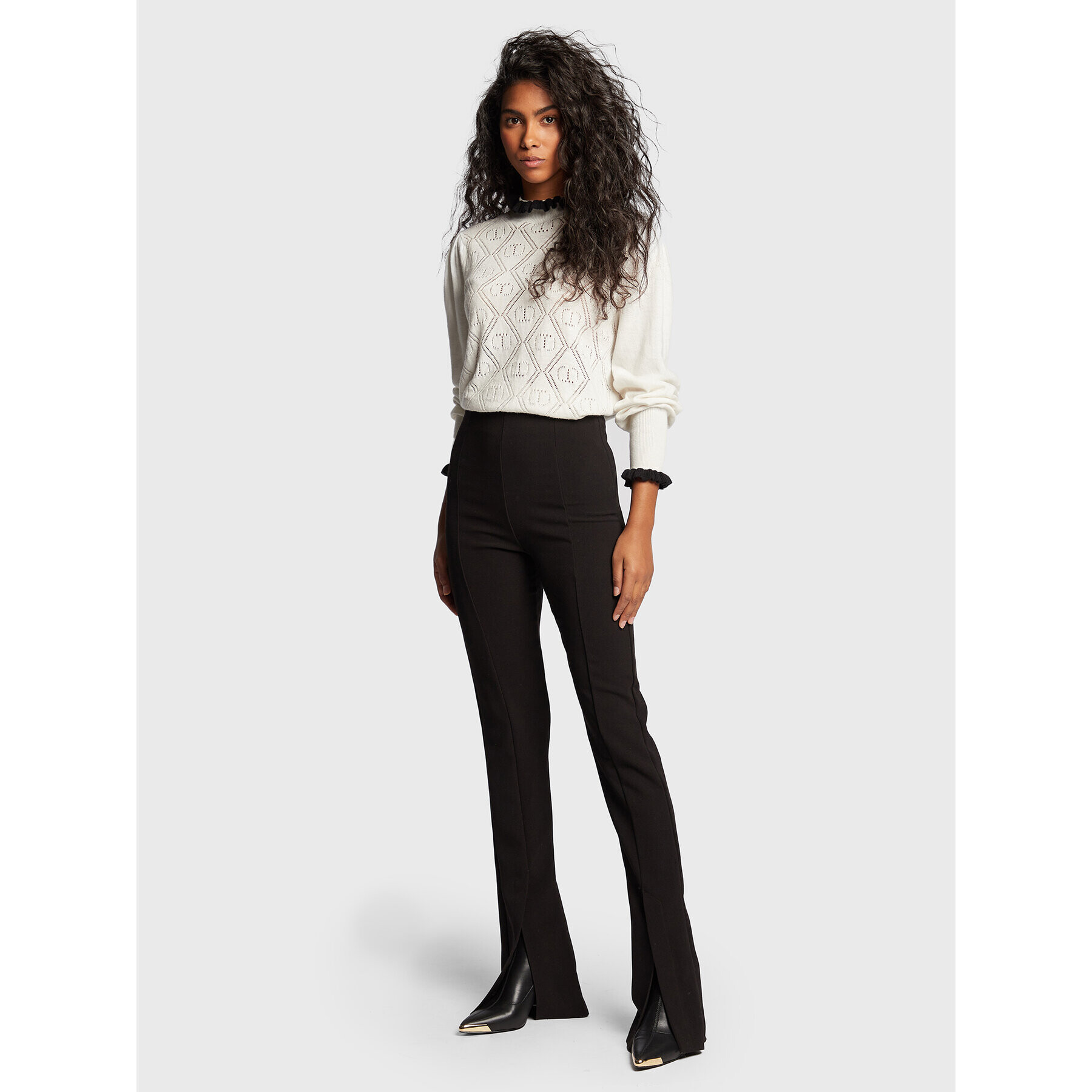Nissa Текстилни панталони P13341 Черен Regular Fit - Pepit.bg