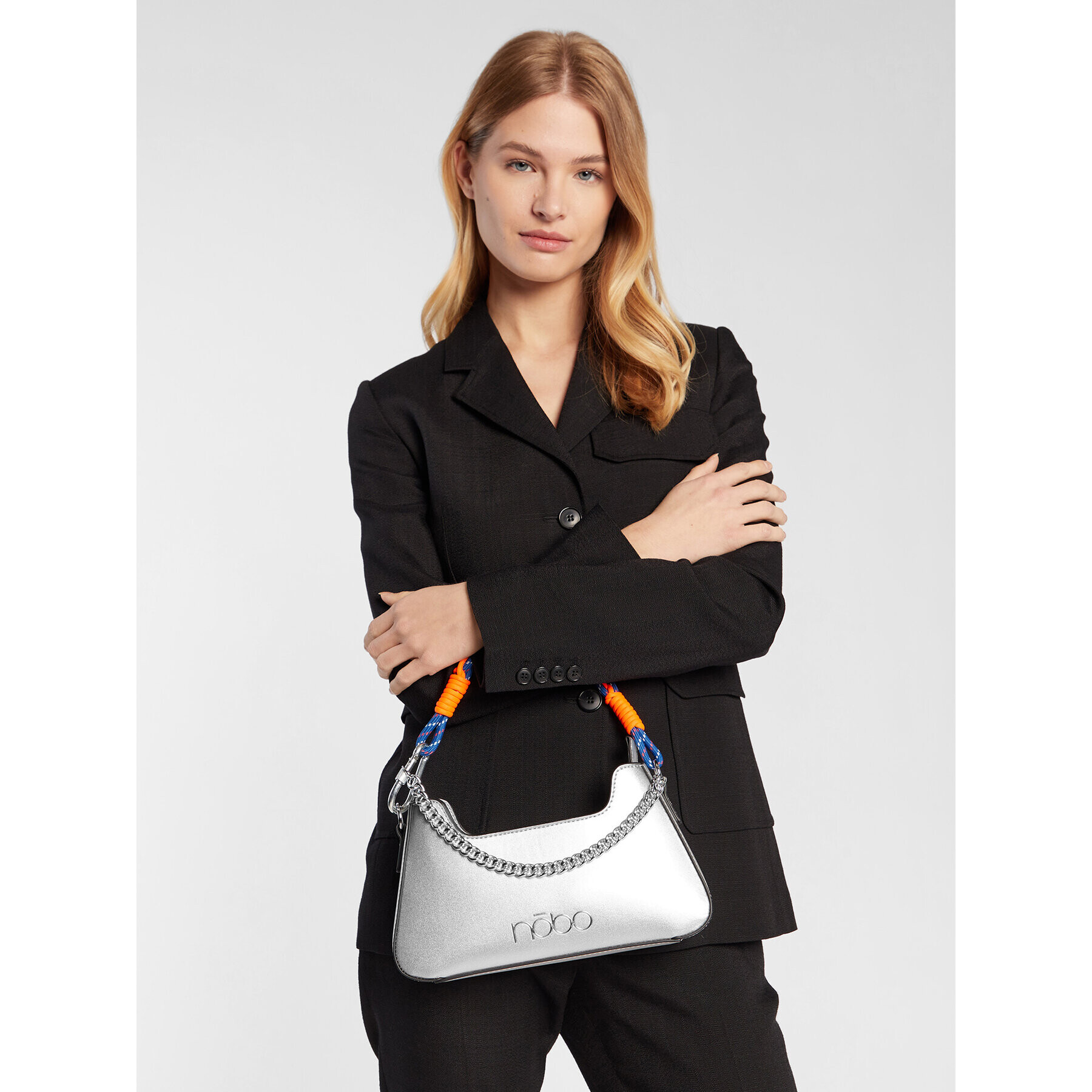 Nobo Дамска чанта NBAG-M1260-C022 Сребрист - Pepit.bg