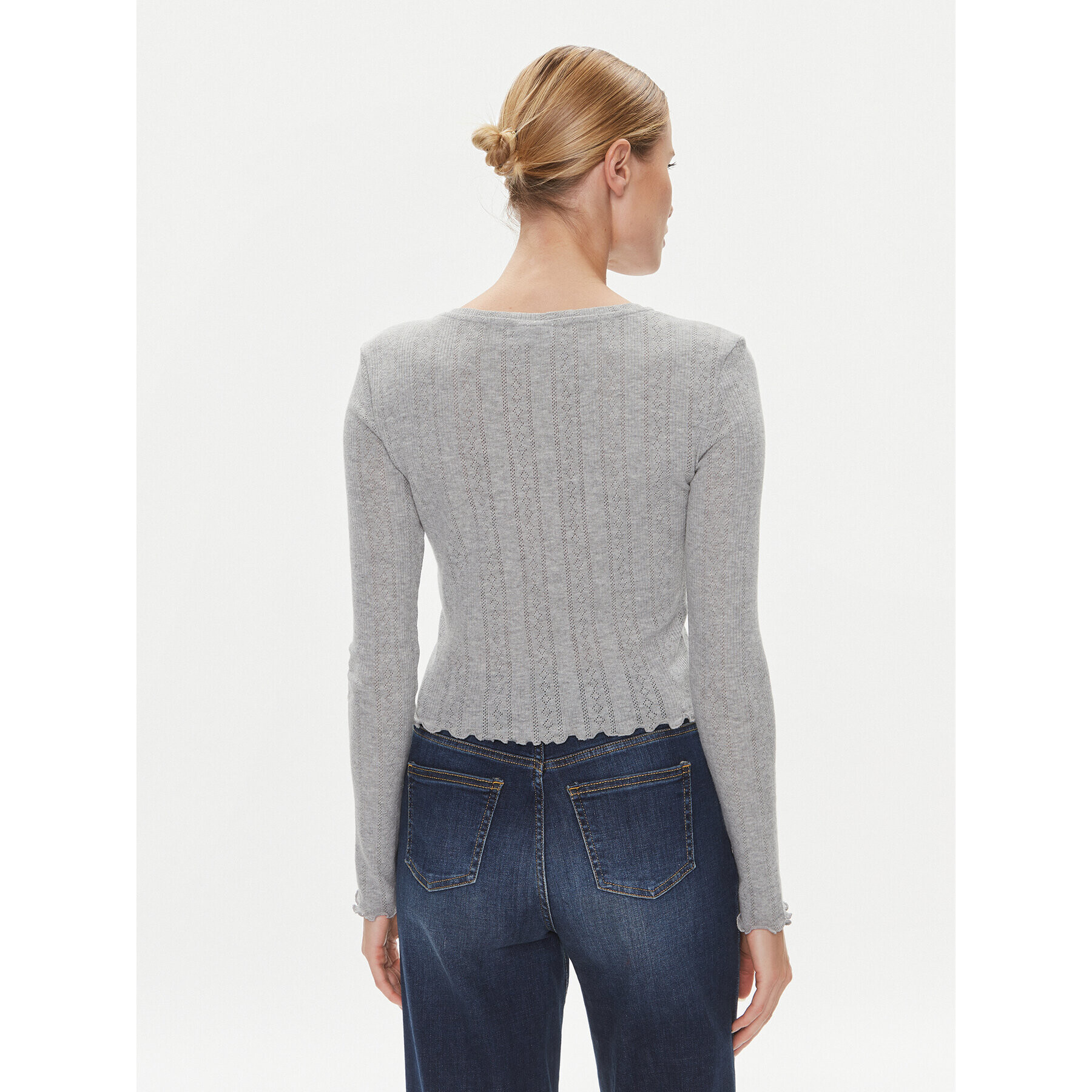 Noisy May Блуза Judy 27030919 Сив Slim Fit - Pepit.bg