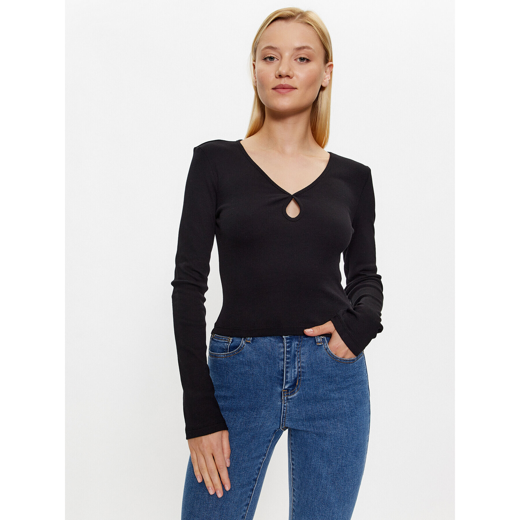 Noisy May Блуза Maya 27026248 Черен Slim Fit - Pepit.bg