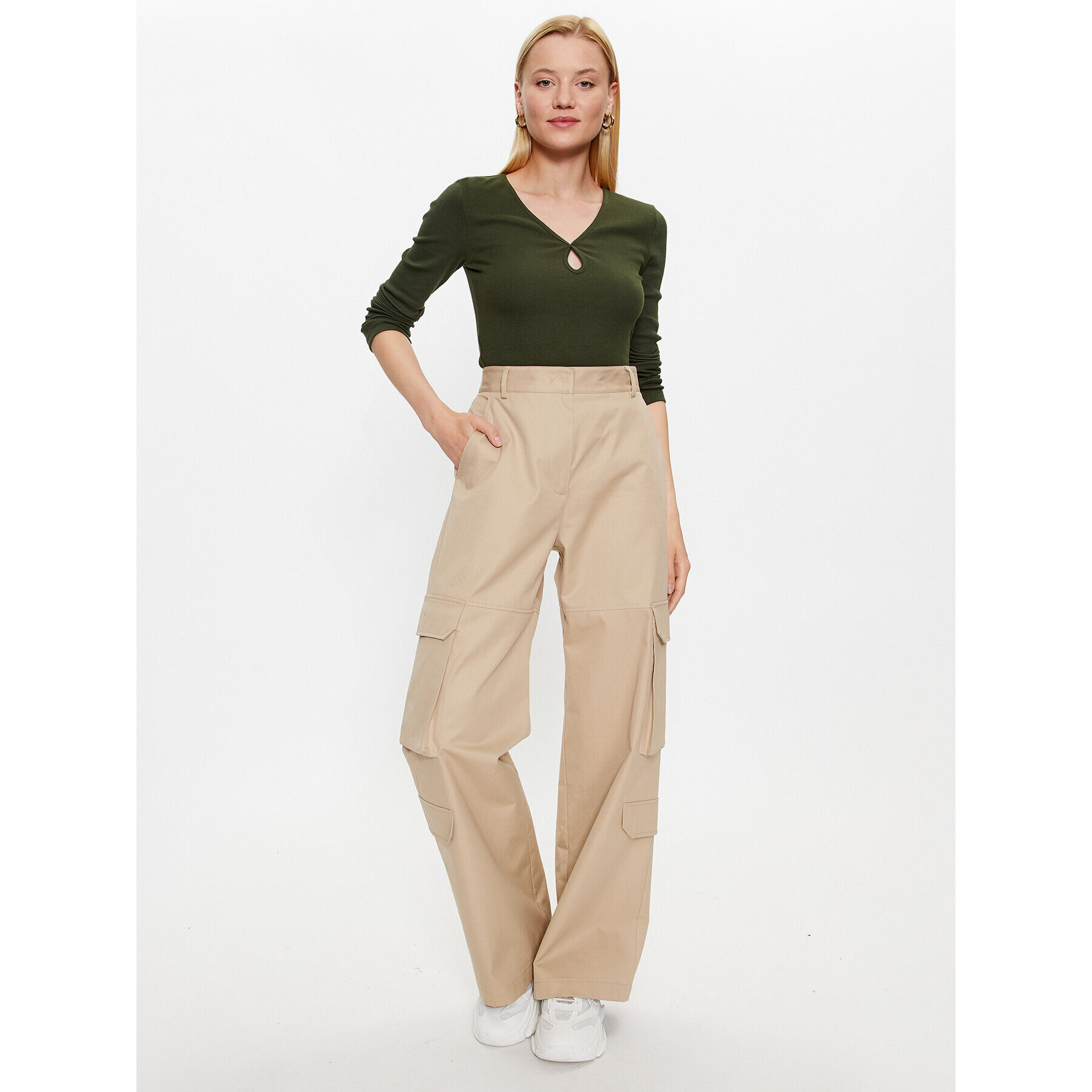 Noisy May Блуза Maya 27026248 Зелен Slim Fit - Pepit.bg