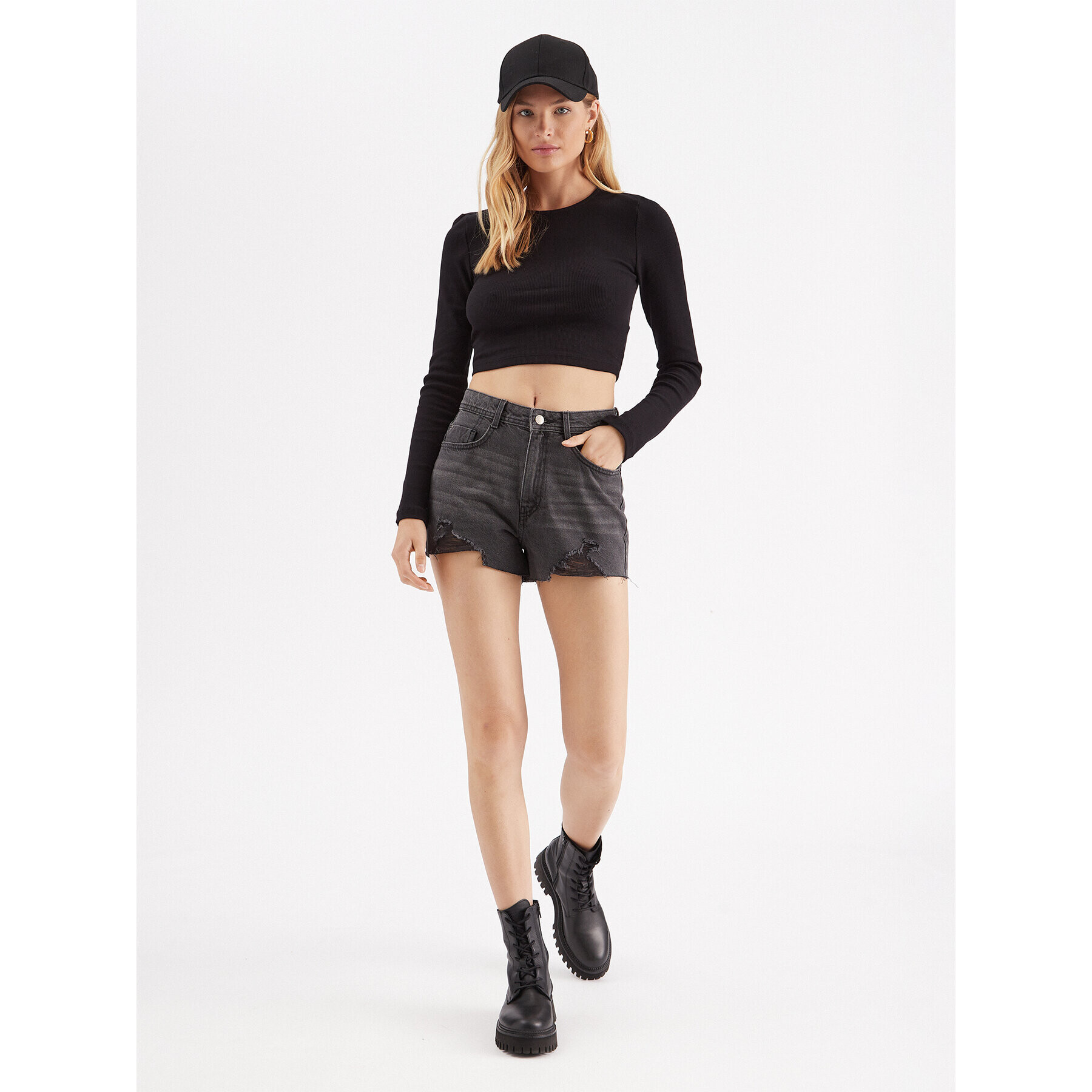 Noisy May Блуза Maya 27027280 Черен Slim Fit - Pepit.bg