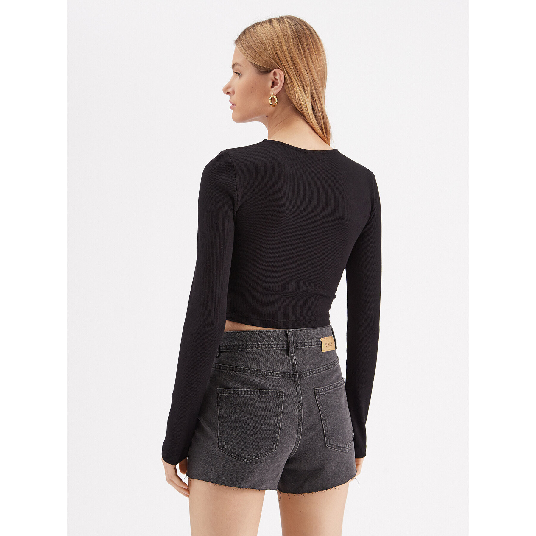 Noisy May Блуза Maya 27027280 Черен Slim Fit - Pepit.bg