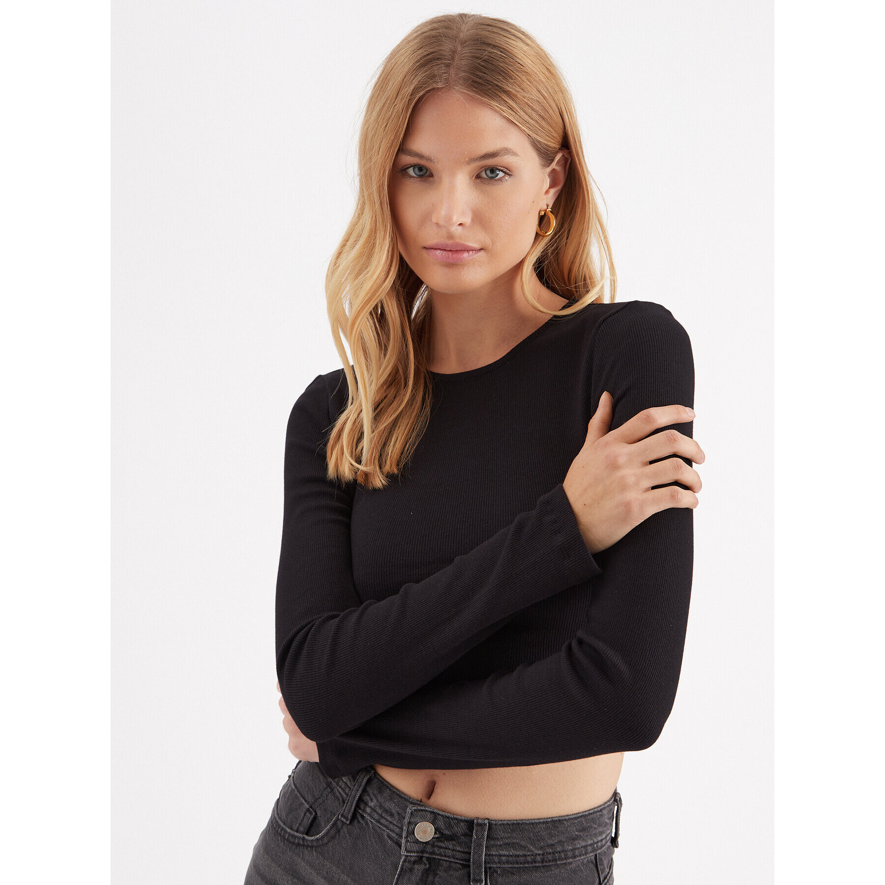 Noisy May Блуза Maya 27027280 Черен Slim Fit - Pepit.bg