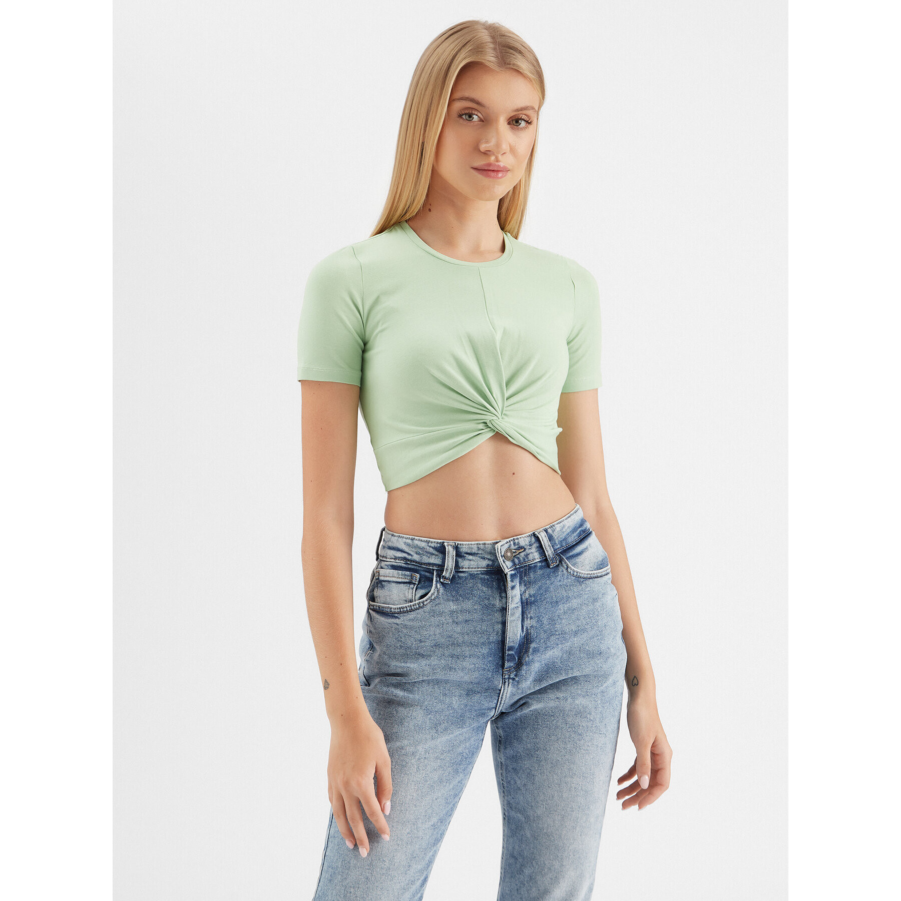 Noisy May Блуза Twiggi 27023846 Зелен Slim Fit - Pepit.bg