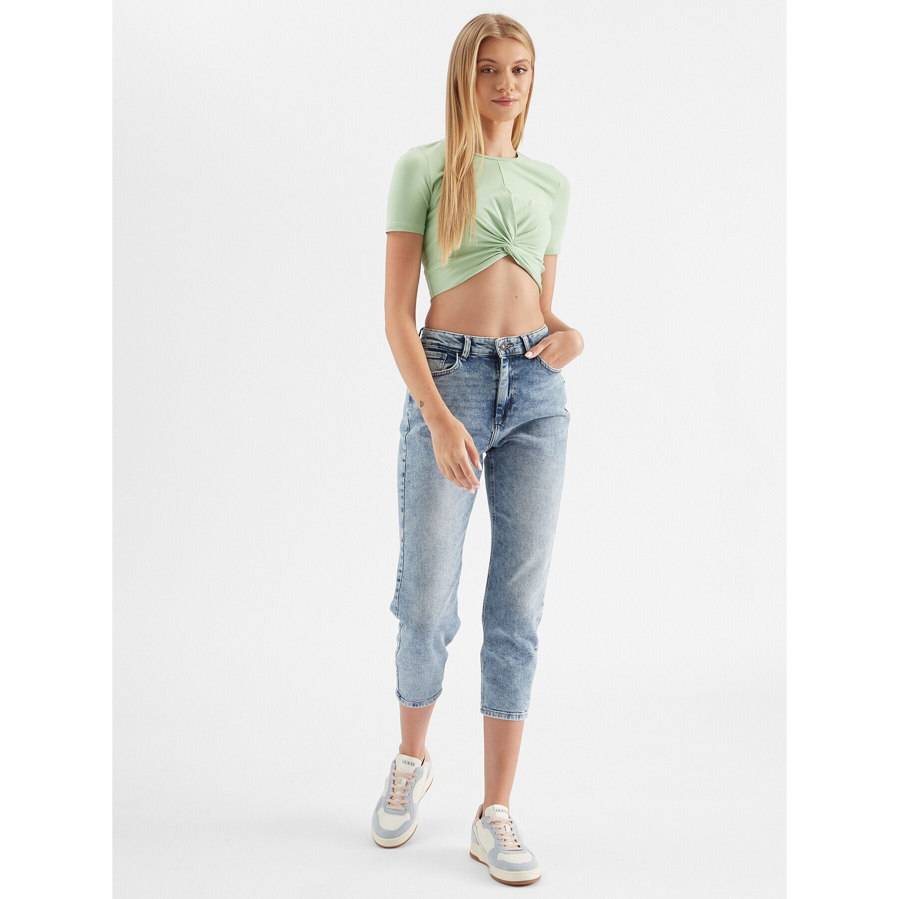 Noisy May Блуза Twiggi 27023846 Зелен Slim Fit - Pepit.bg