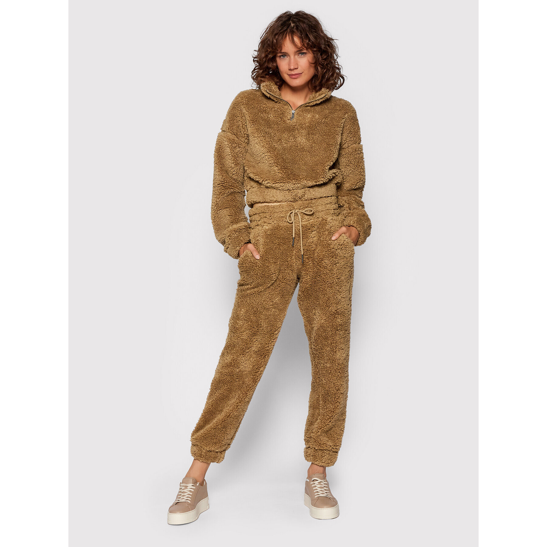 Noisy May Долнище анцуг Carmen 27018919 Кафяв Relaxed Fit - Pepit.bg